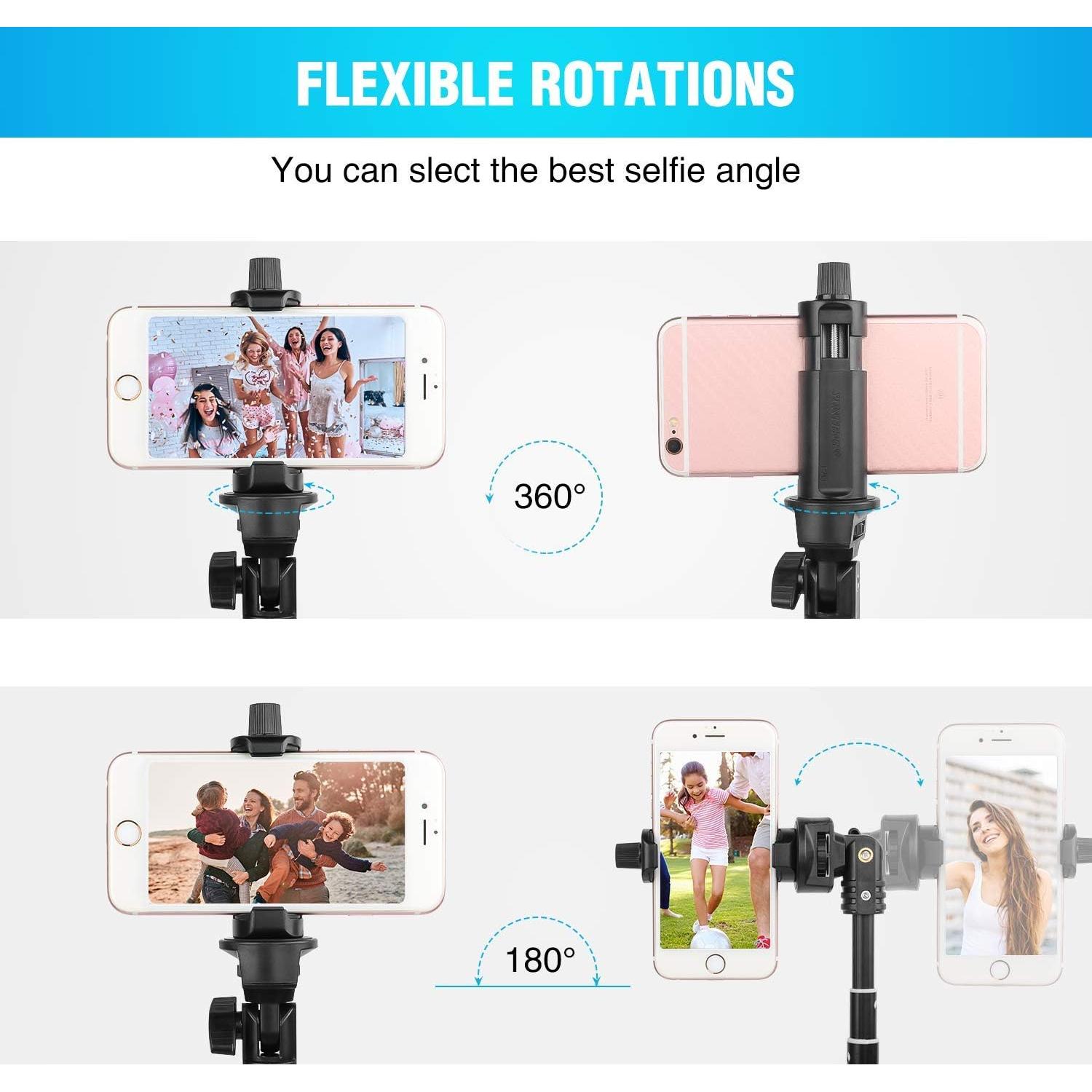 Trípode para Selfie YESKER 52" Ajustable con Control Remoto