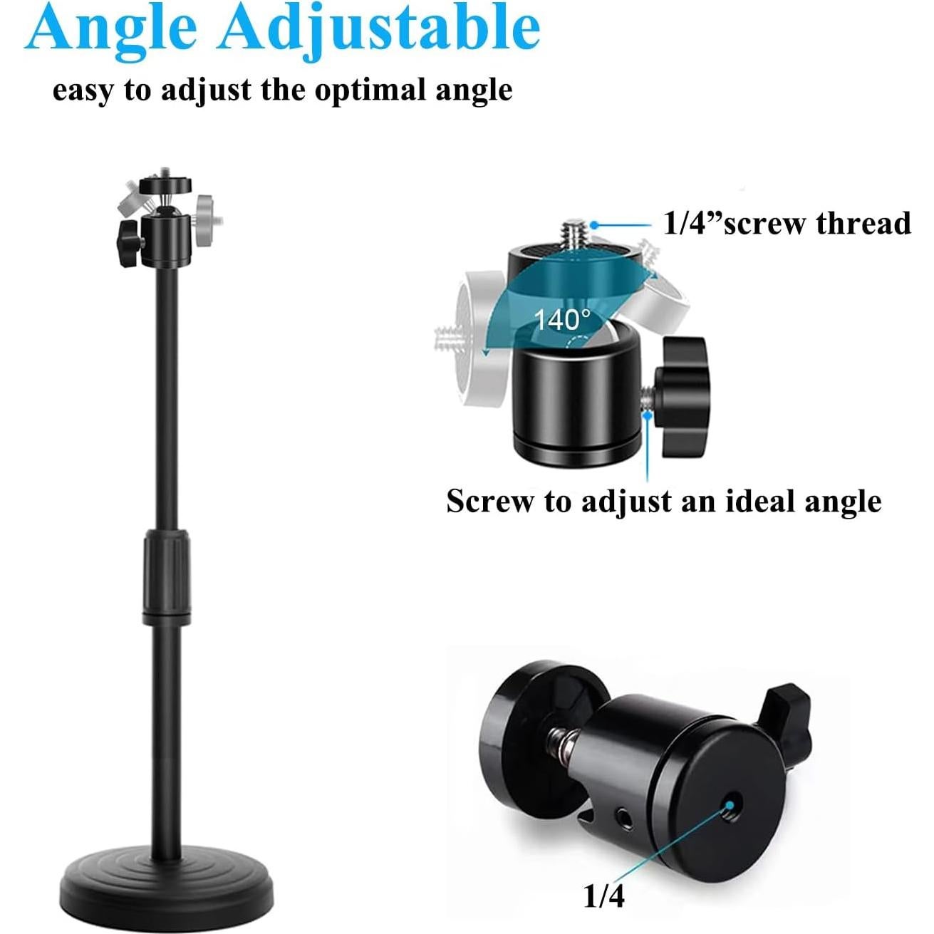 Soporte de trípode para webcam Knatpuff ajustable 27-46 cm