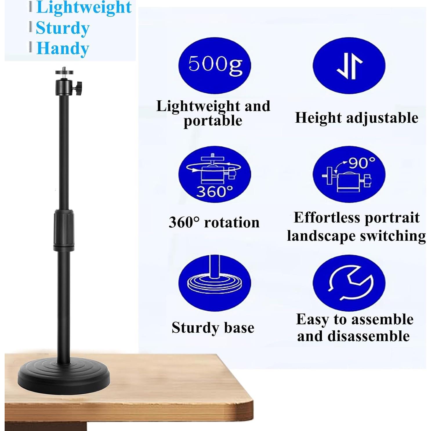Soporte de trípode para webcam Knatpuff ajustable 27-46 cm