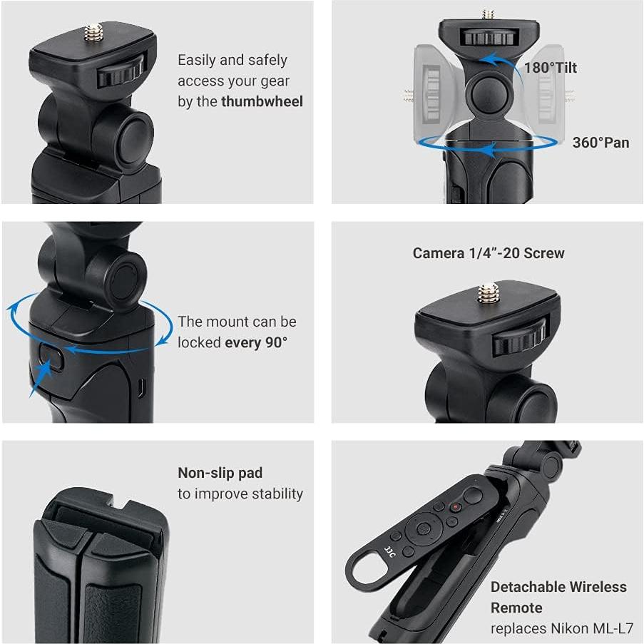 Empuñadura de Disparo JJC TP-N1 con Trípode para Nikon