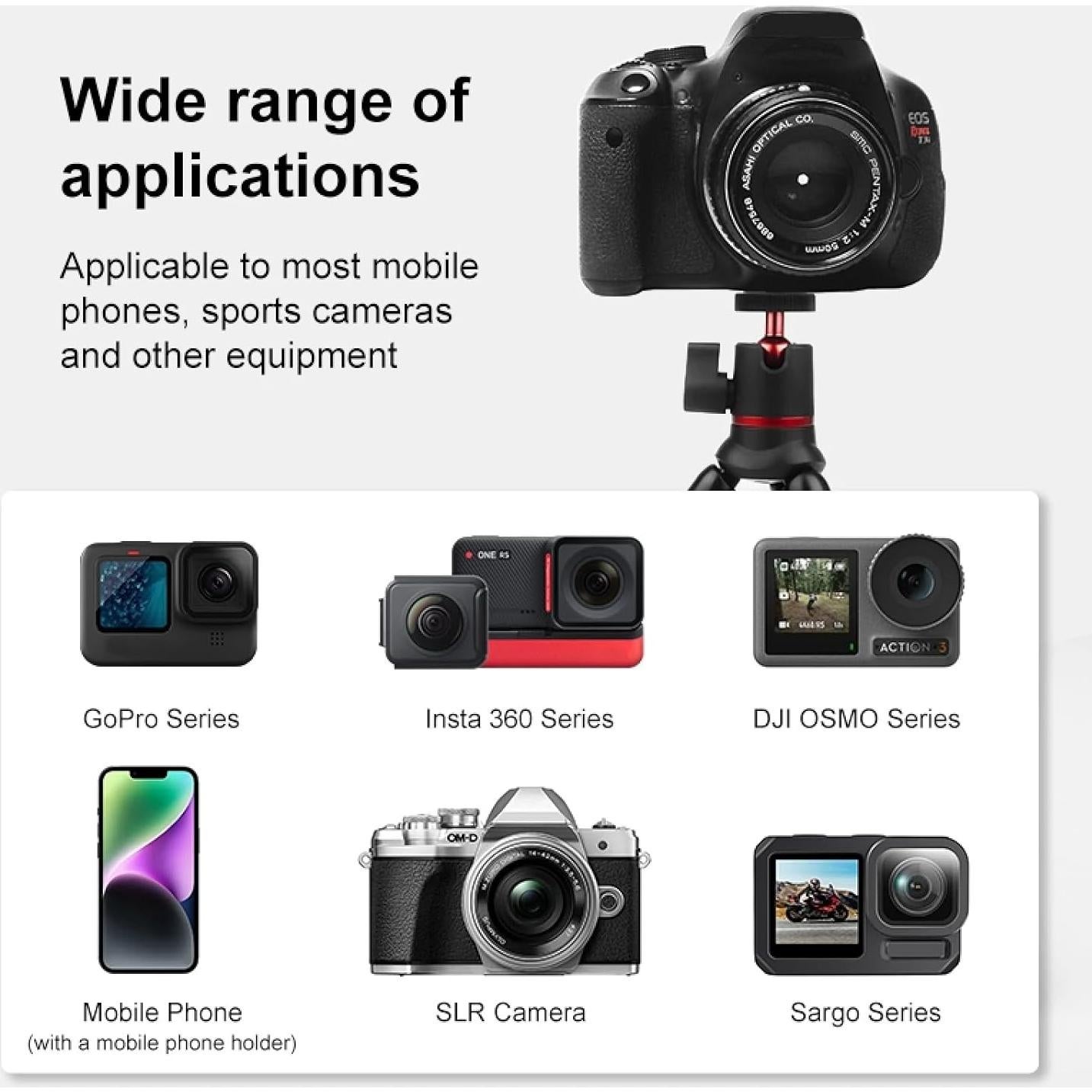 Trípode Octopus Mini Flexible Reflex Camera - 2kg - Negro