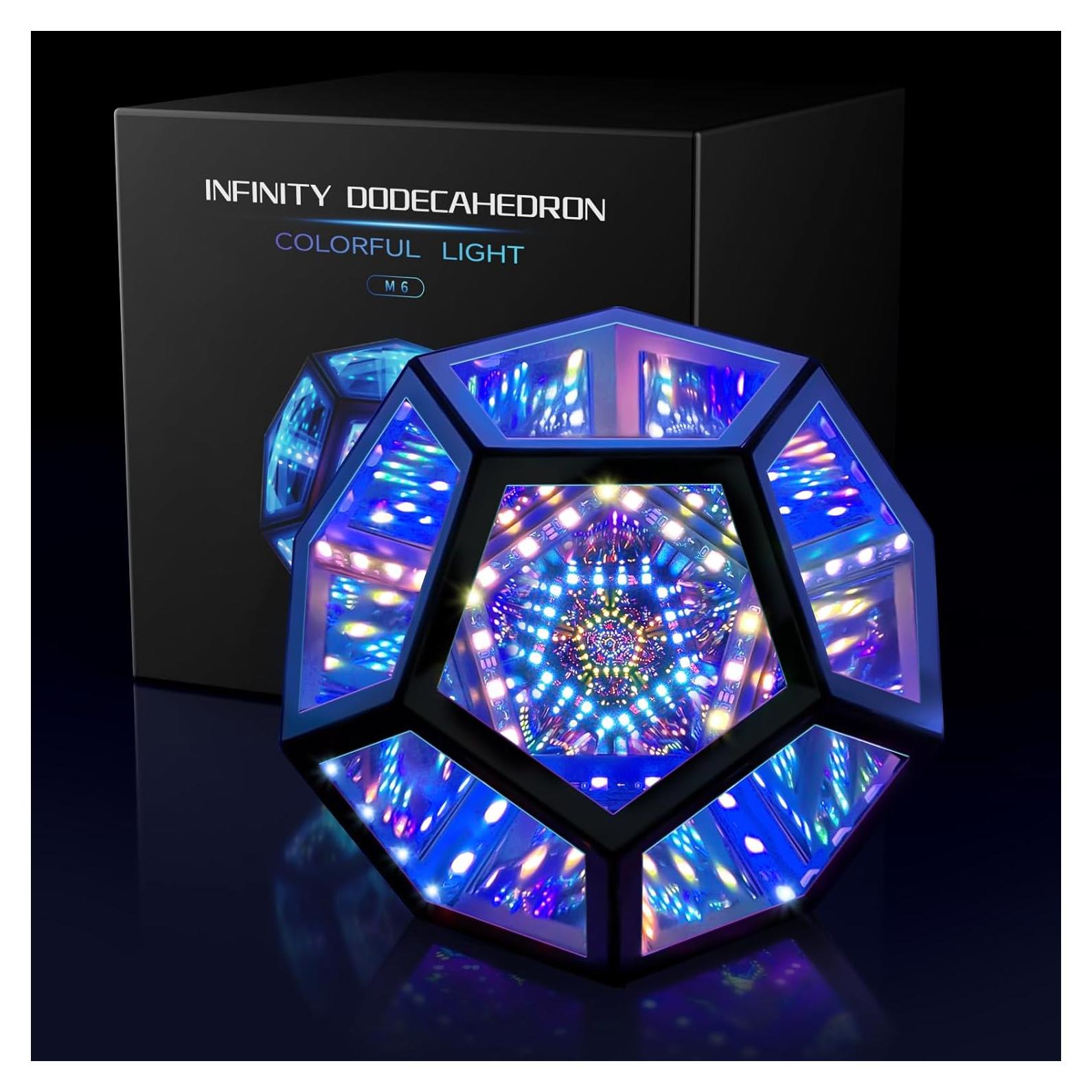 Luz Dodecaédrica Infinita Mito L-1 RGBW 19cm Decorativa