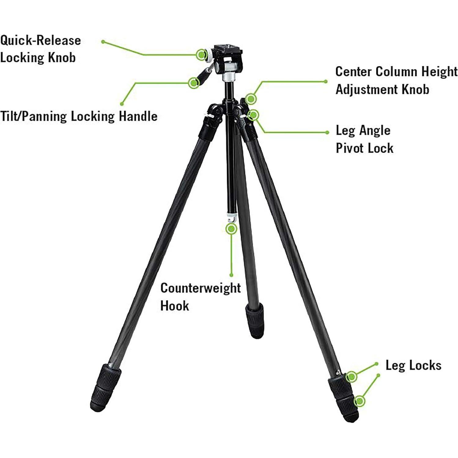 Trípode de Carbono Vortex Optics Ridgeview 187.6 cm