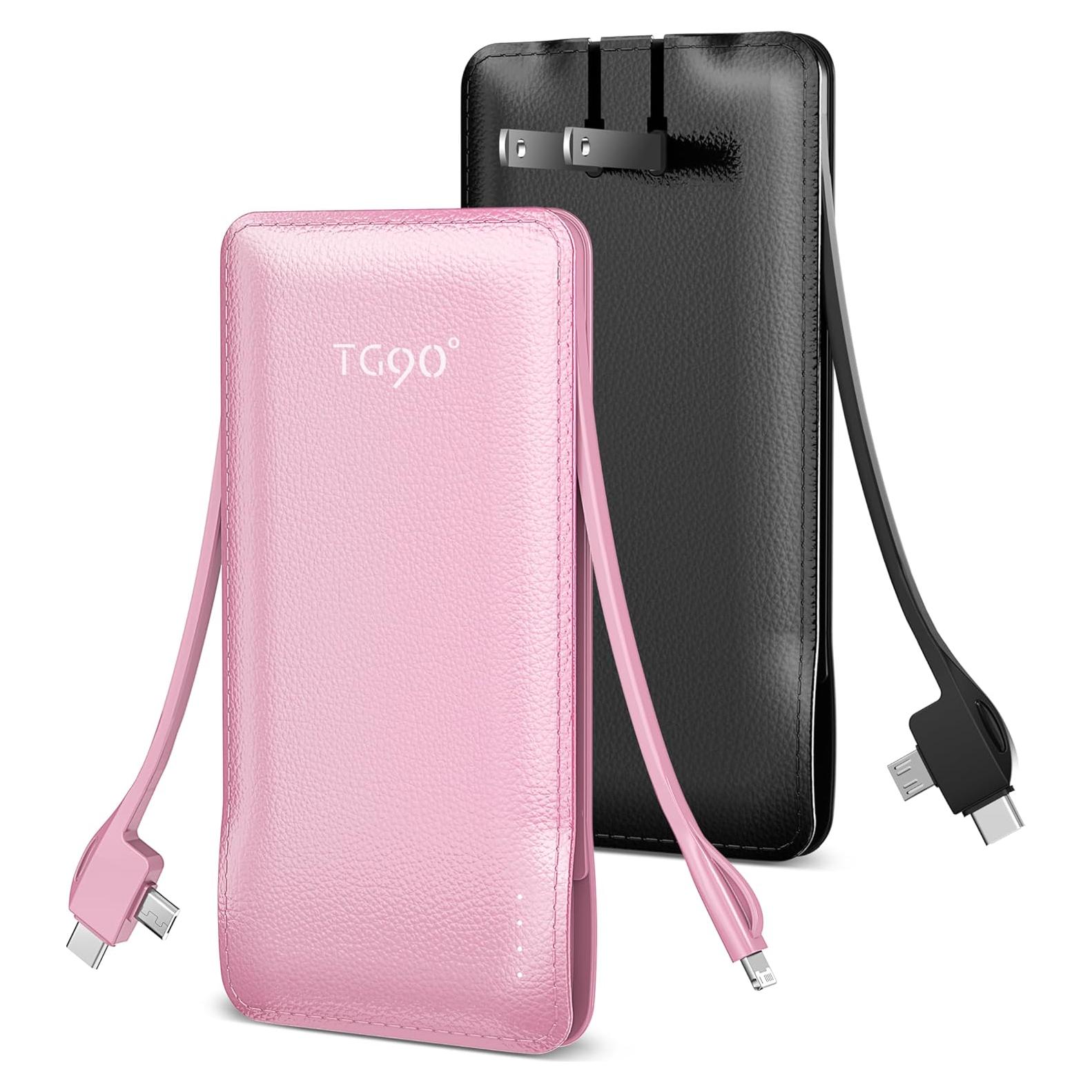 Banco de Energía 10000mAh TG90° 2 Pack Negro y Rosa