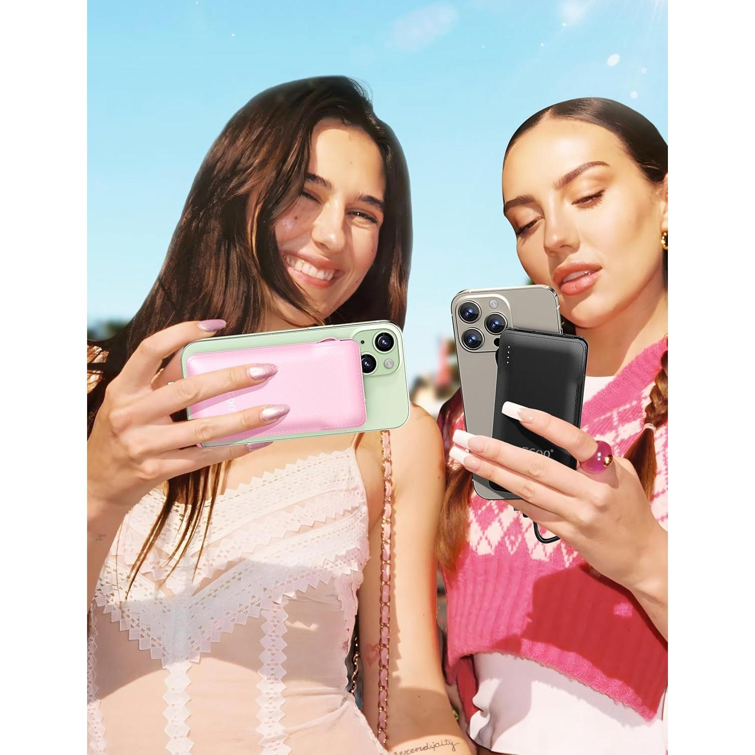 Banco de Energía 10000mAh TG90° 2 Pack Negro y Rosa