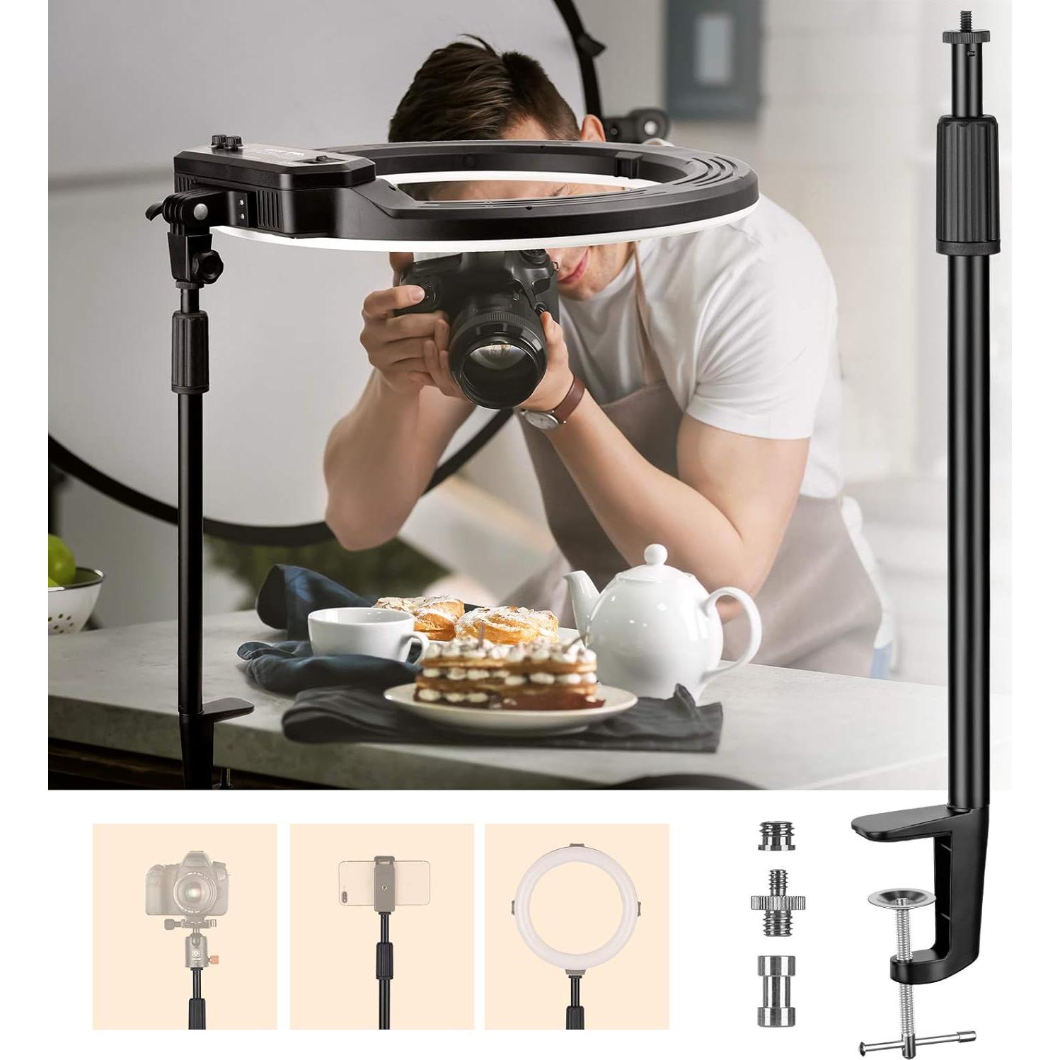 Brazo Mágico TARION 11" con Super Abrazadera y Soporte de Luz 35-63 cm