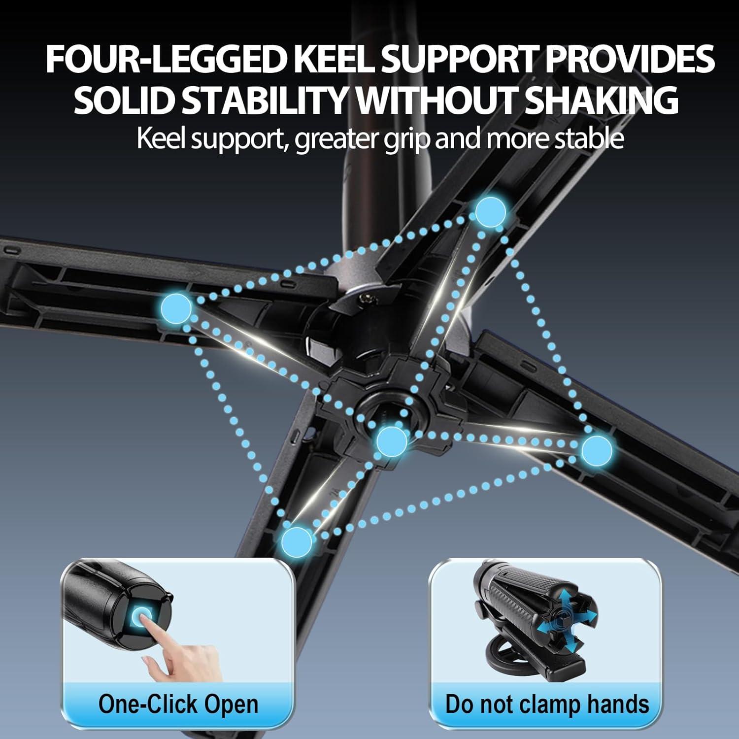 Palo de Selfie Magnético 4-en-1 MAROJEIF con Control Remoto