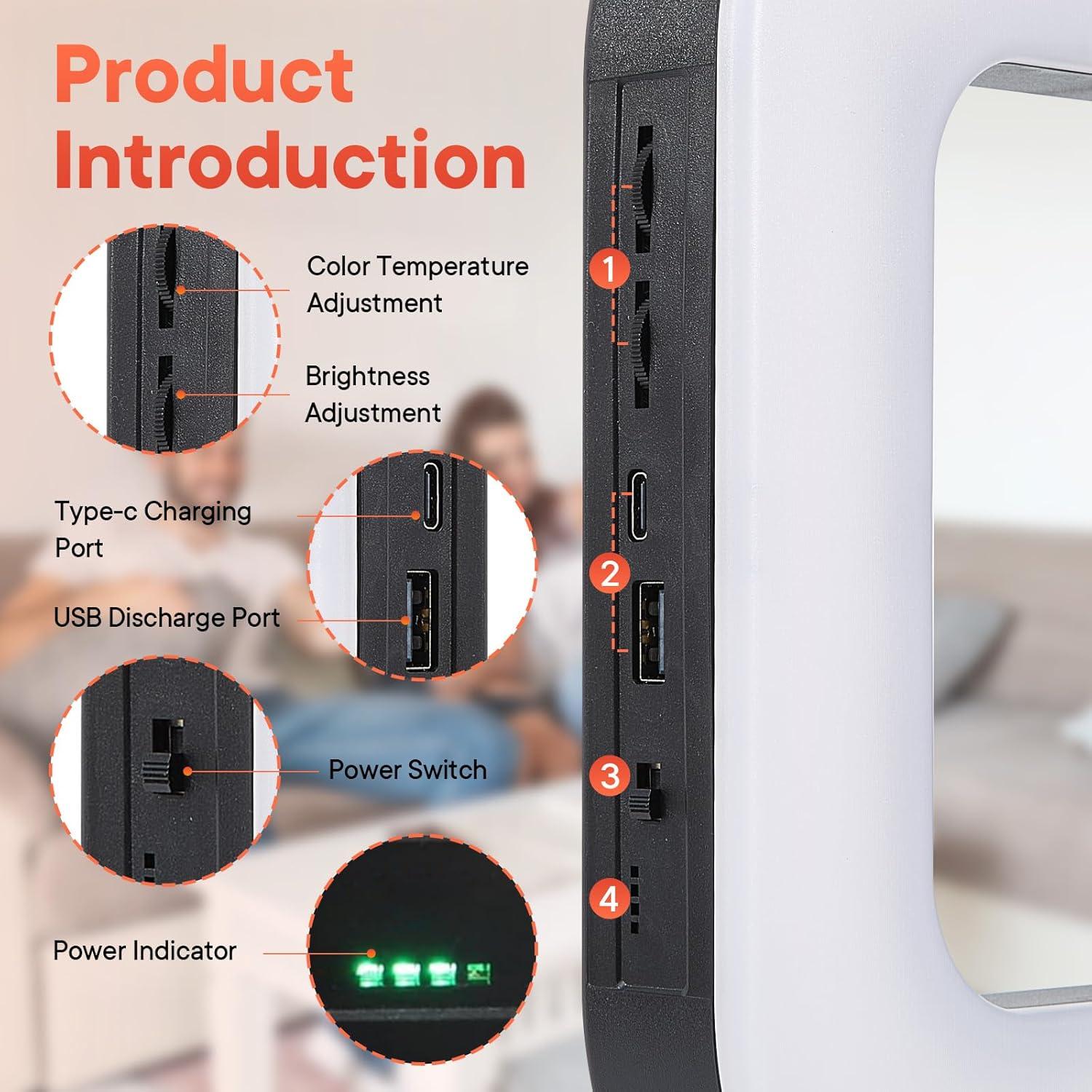 Soporte de Video con Luz LED y Trípode Kalofaye D0041