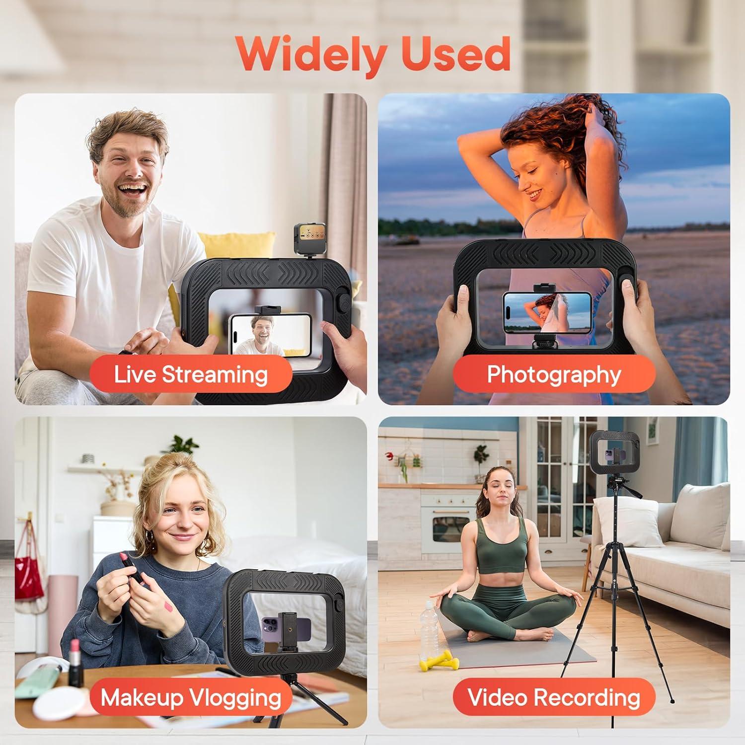 Soporte de Video con Luz LED y Trípode Kalofaye D0041