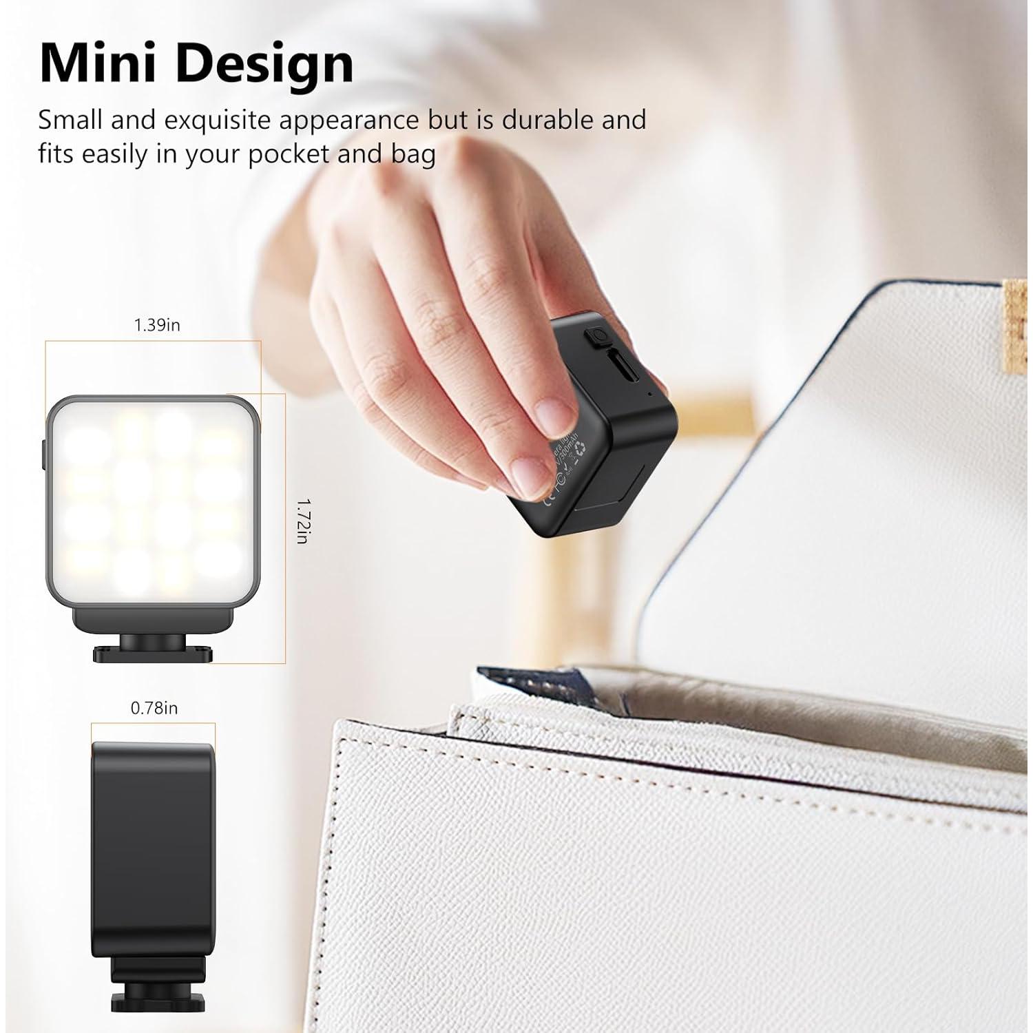 Luz de Relleno Magnética VRIG para DJI Action 3/4/5 - LED Compacta