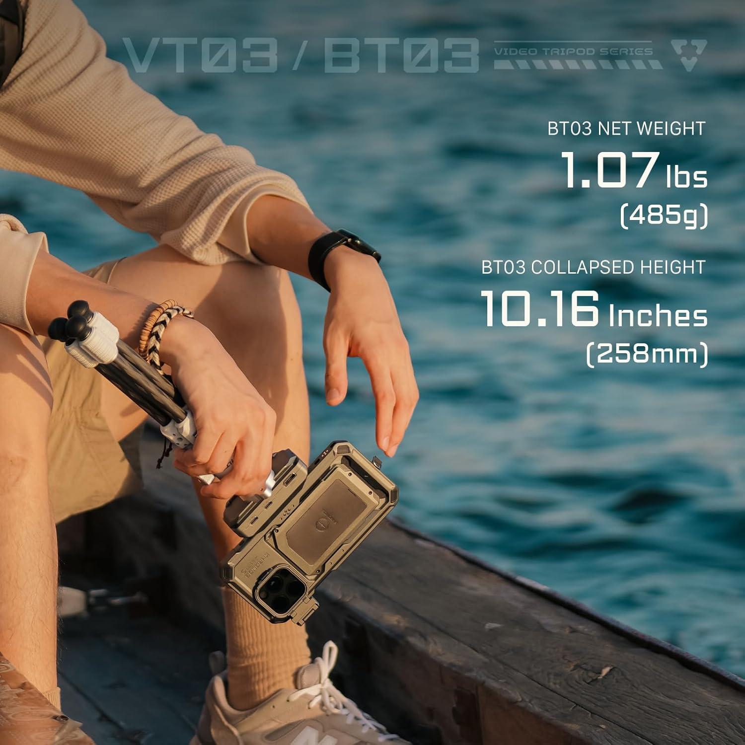 Trípode de Mesa Tilta BT03E Fibra de Carbono 1 Etapa 3kg