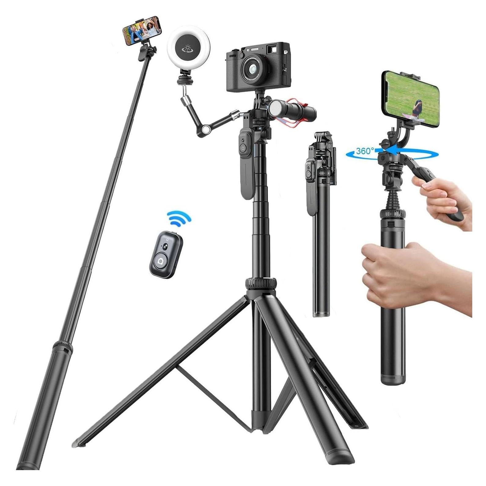 Trípode para Teléfono Pangshi C05 Extensible 80" con Control Remoto