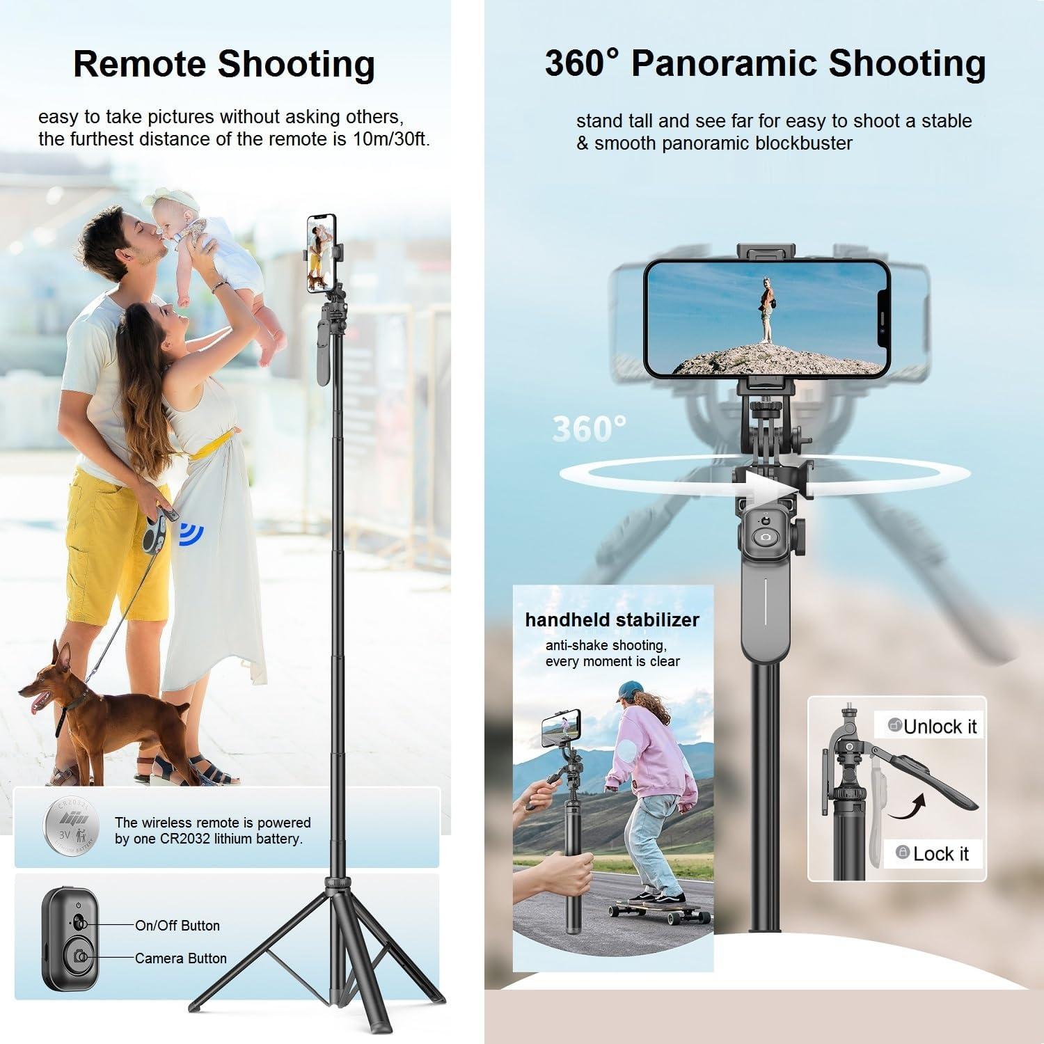 Trípode para Teléfono Pangshi C05 Extensible 80" con Control Remoto