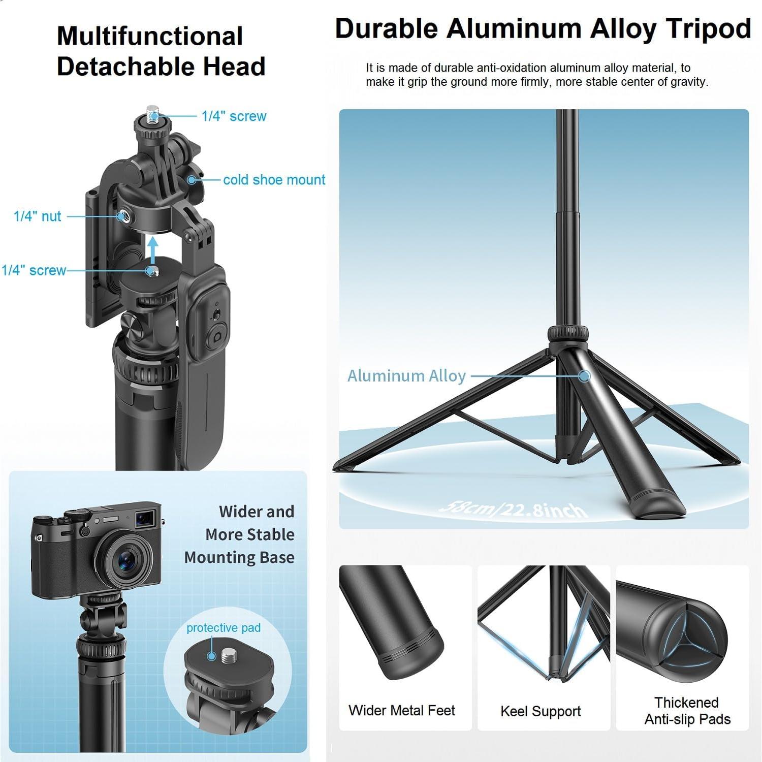 Trípode para Teléfono Pangshi C05 Extensible 80" con Control Remoto