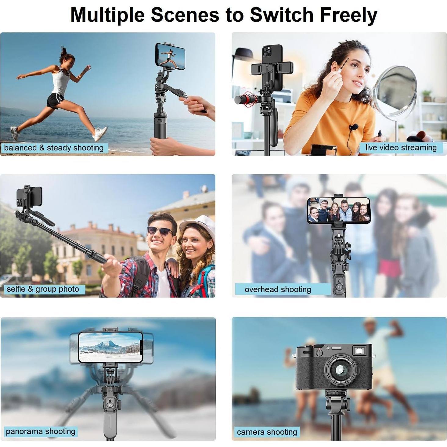 Trípode para Teléfono Pangshi C05 Extensible 80" con Control Remoto