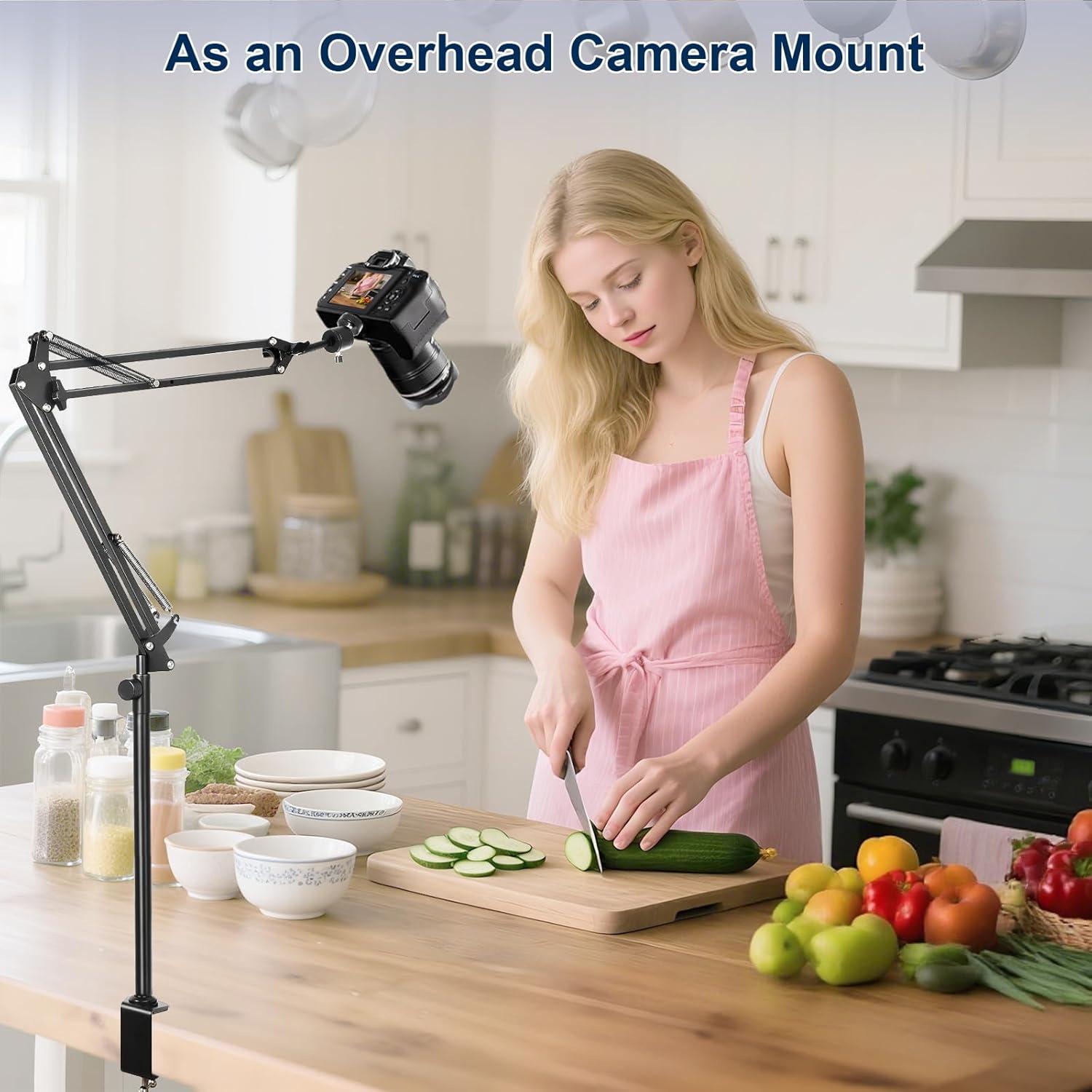 Soporte de Cámara de Escritorio Juttilax con Brazo Ajustable 360°