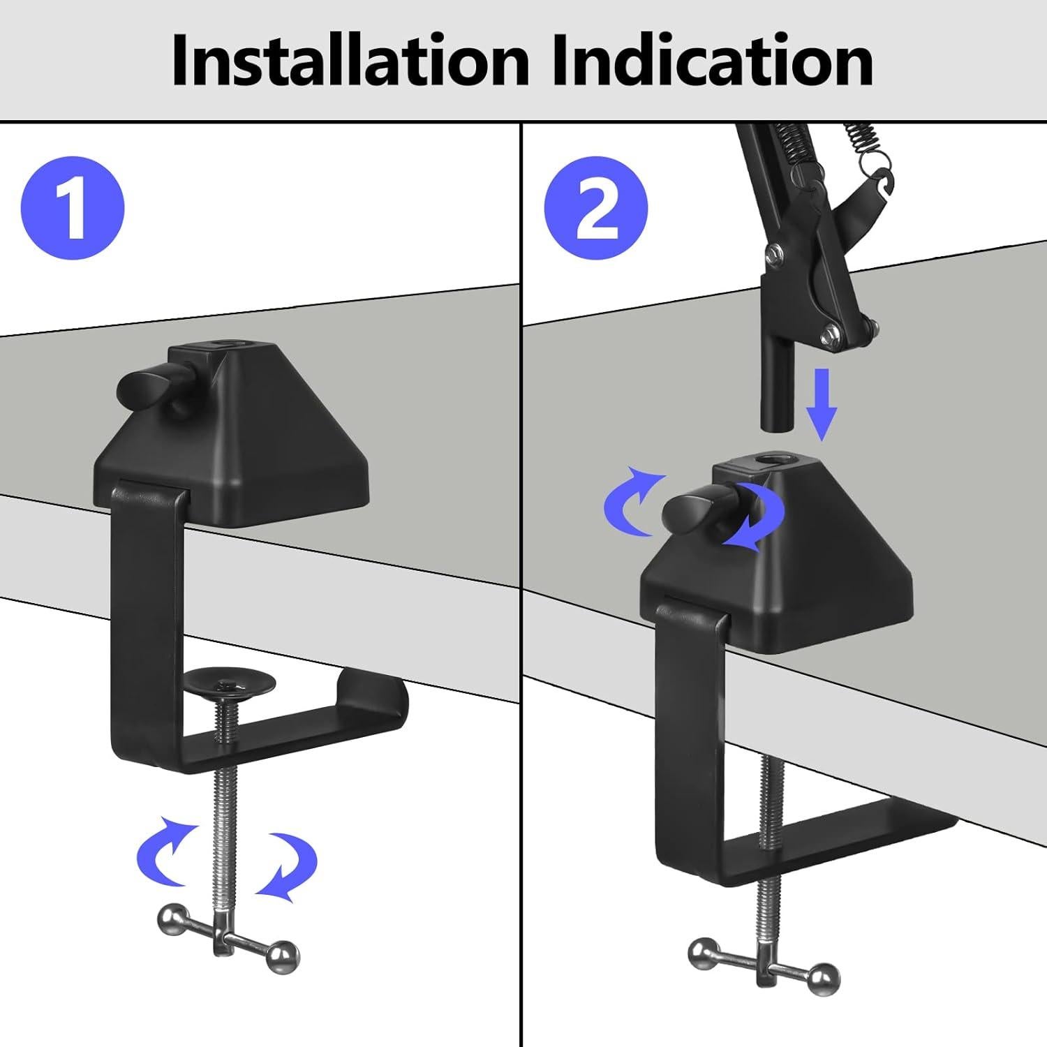 Soporte de Micrófono Geekria con Abrazadera de Escritorio Ajustable
