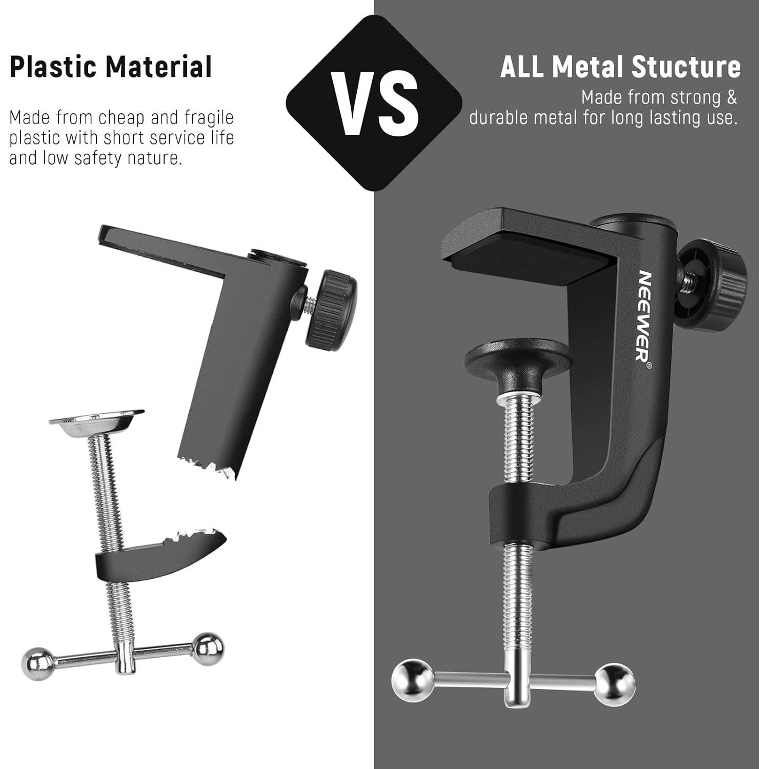 Abrazadera de Montaje en Mesa NEEWER para Soporte de Micrófono
