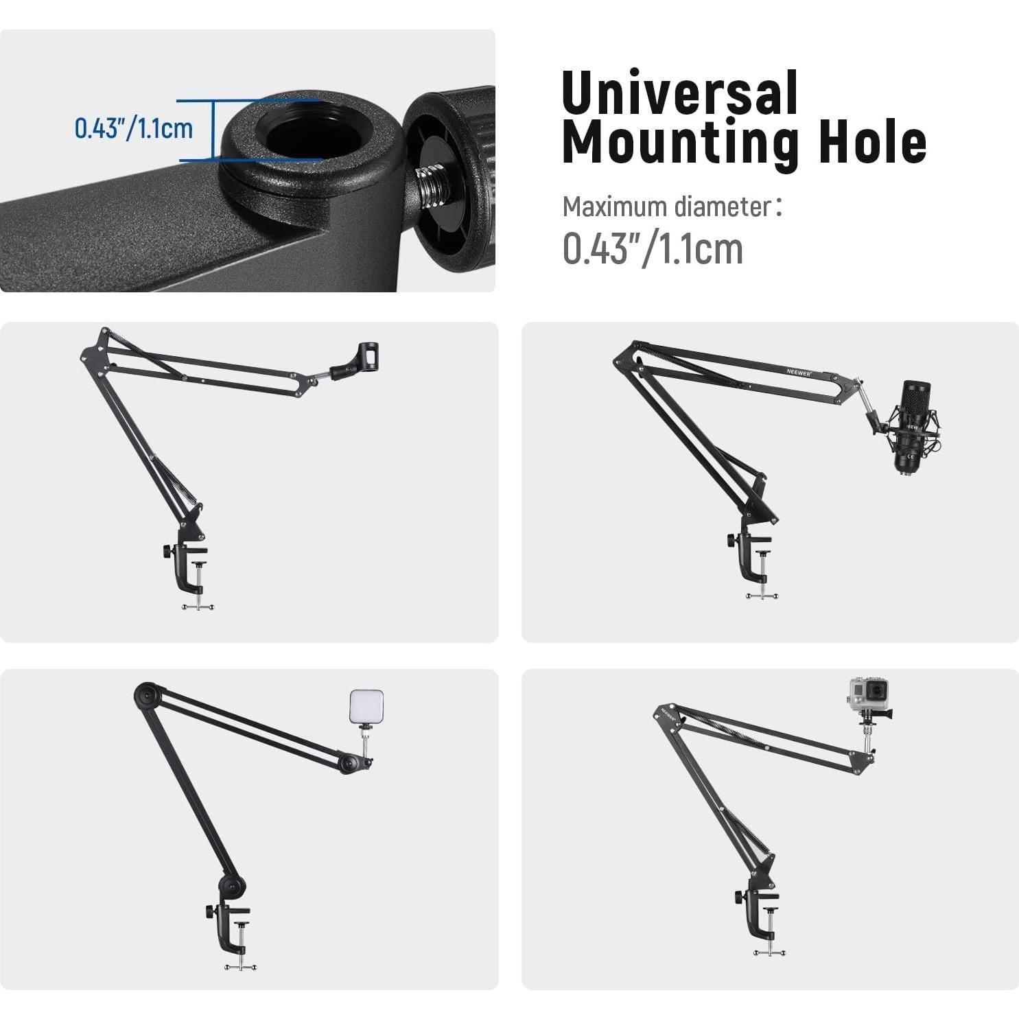 Abrazadera de Montaje en Mesa NEEWER para Soporte de Micrófono