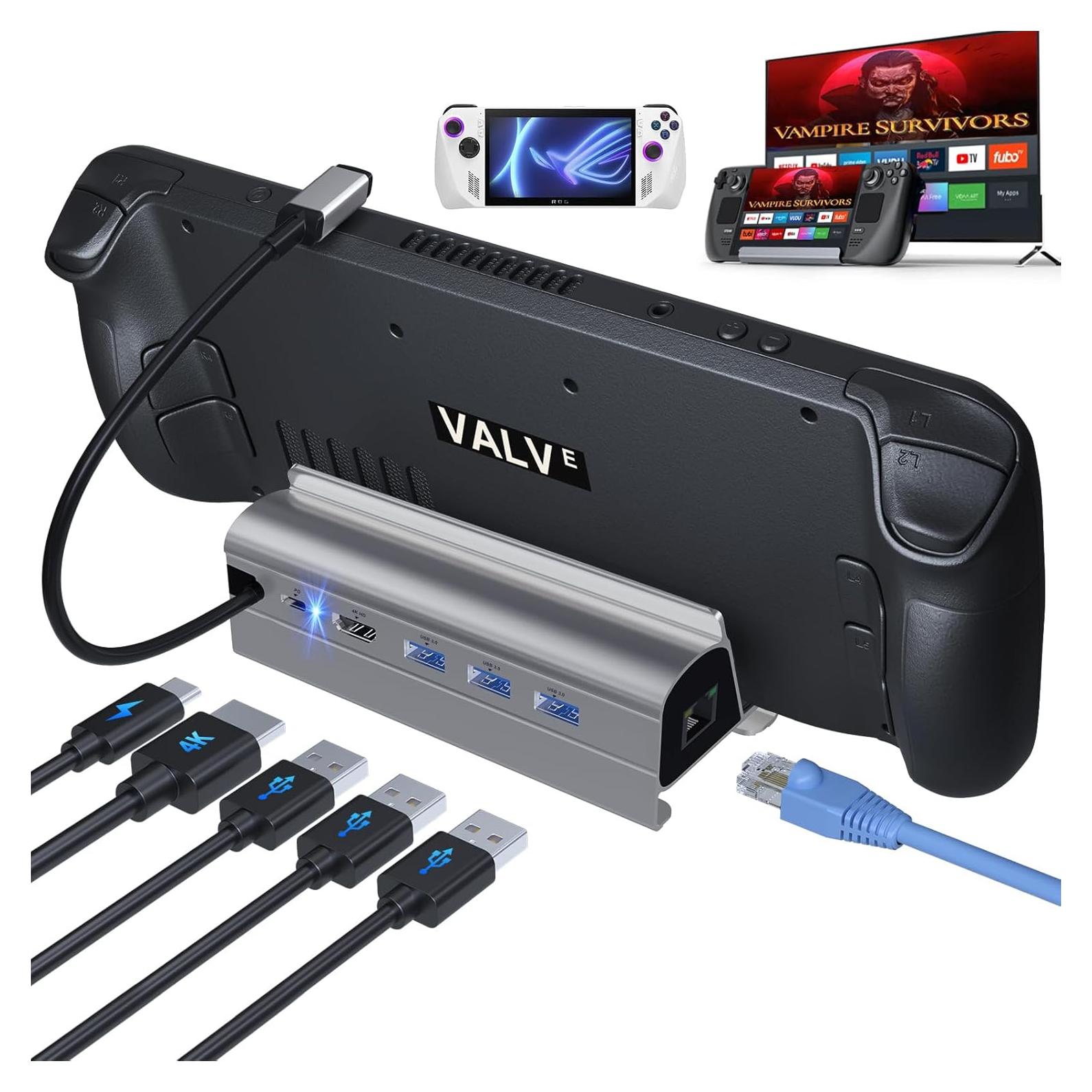 Dock de Acoplamiento B3 para Steam Deck y ROG Ally 6 en 1 HDMI 4K