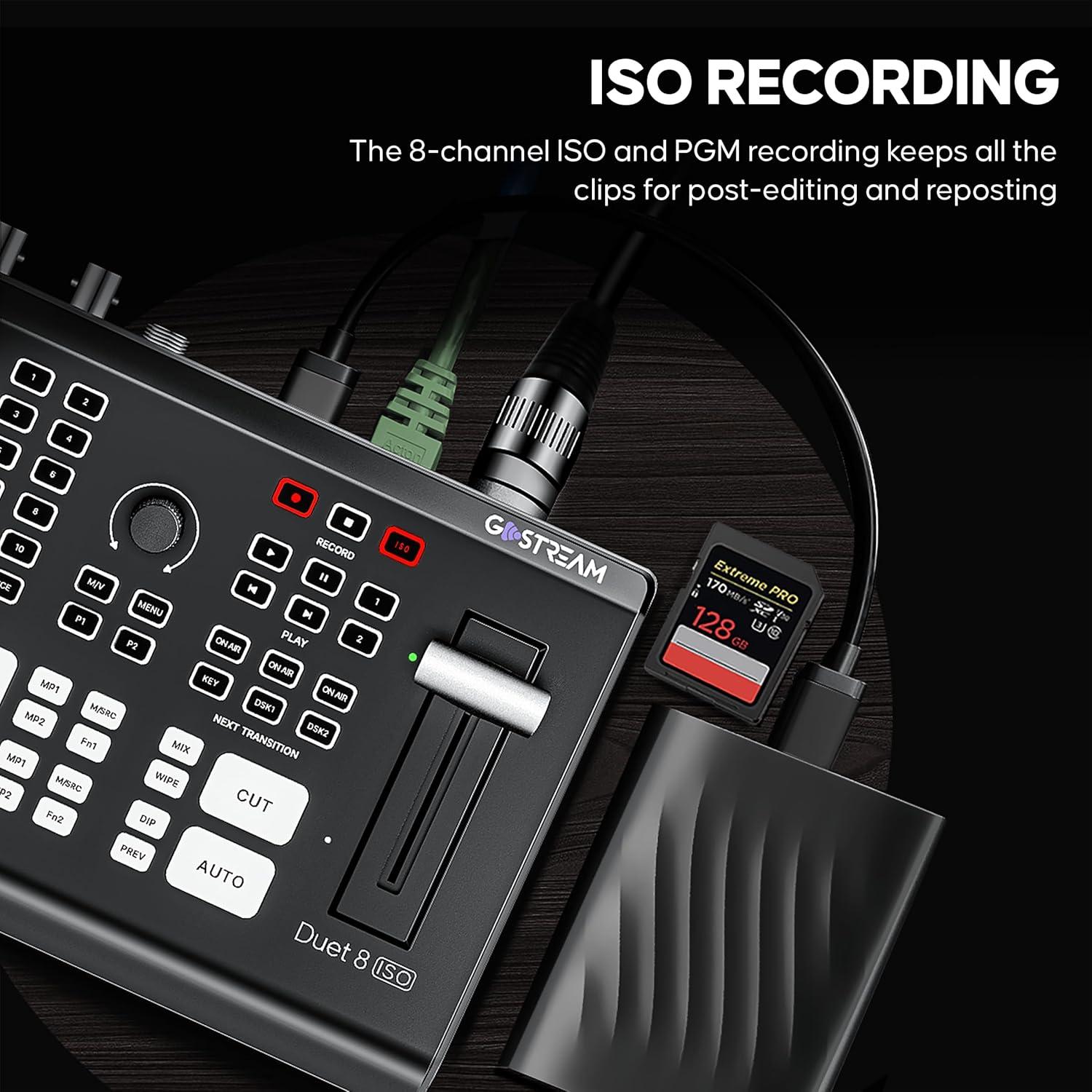 Conmutador de Video Osee GoStream Duet 8 ISO 8 Canales 4K