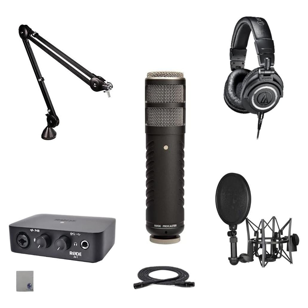 Paquete Podcast Rode Procaster, Interfaz Ai1, Brazo PSA1