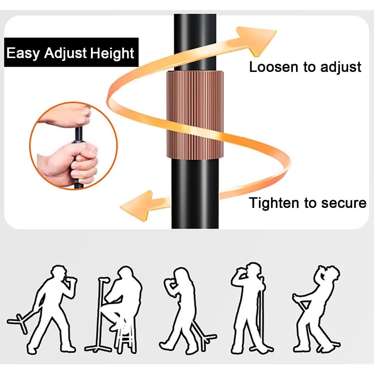 Soporte de Micrófono de Piso Ajustable HC-114-01 Negro