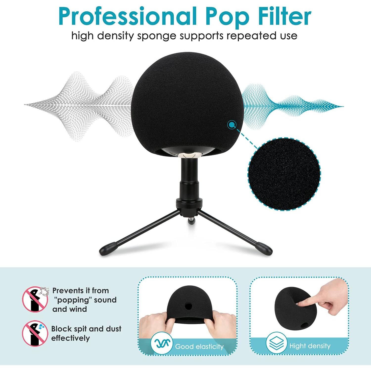 Soporte de Micrófono YOUSAHRES con Funda de Espuma y Filtro Antipop