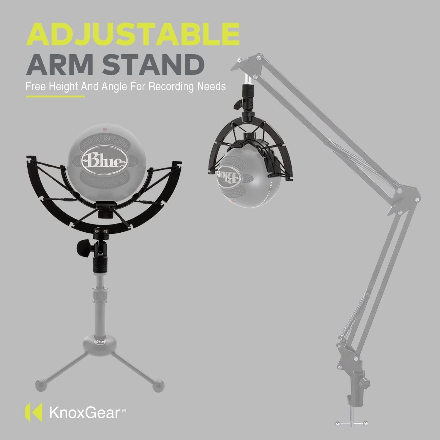 Soporte de Choque Multiusos Knox Gear para Micrófono Blue Snowball