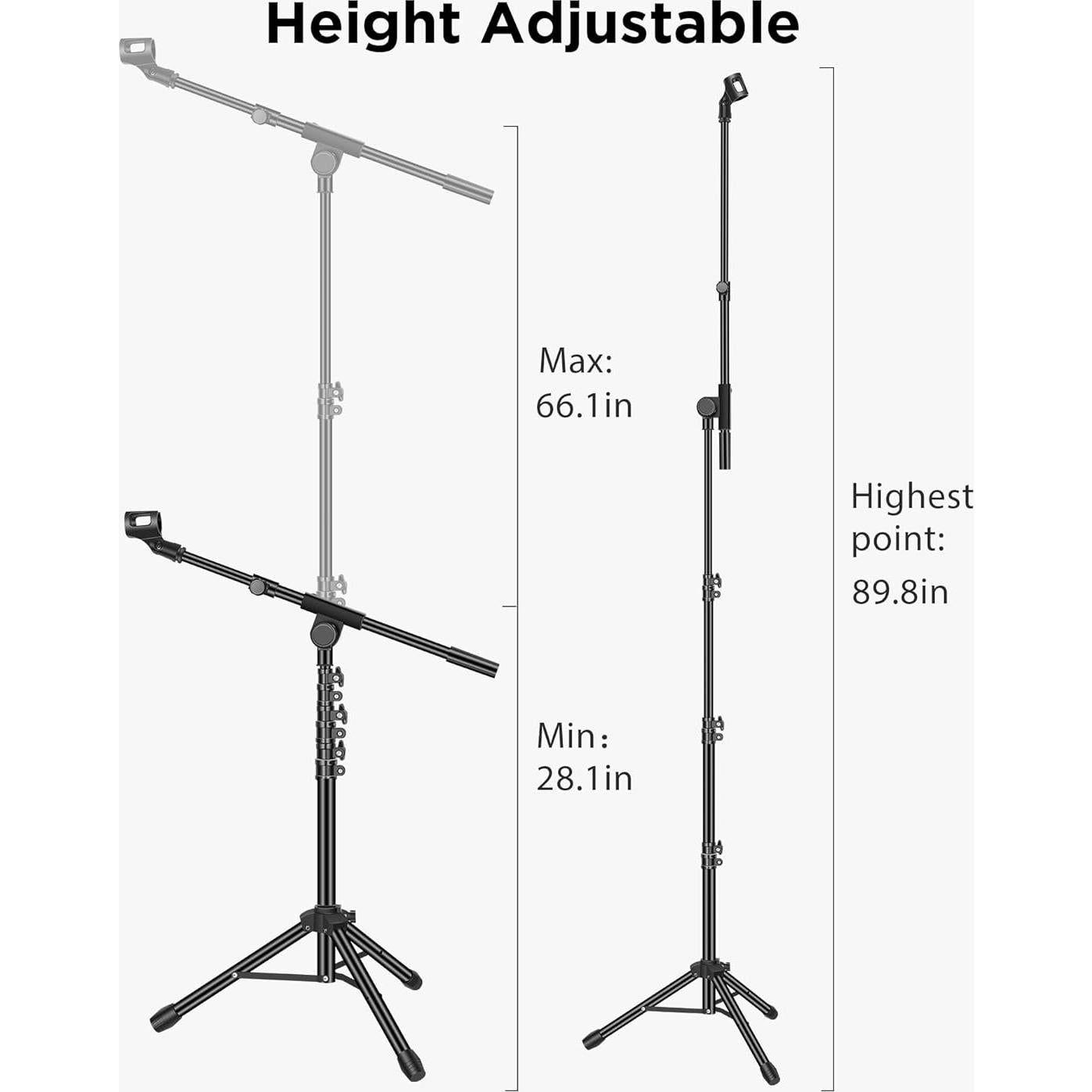 Soporte de Micrófono InnoGear Ajustable con Base Redonda 2.04kg