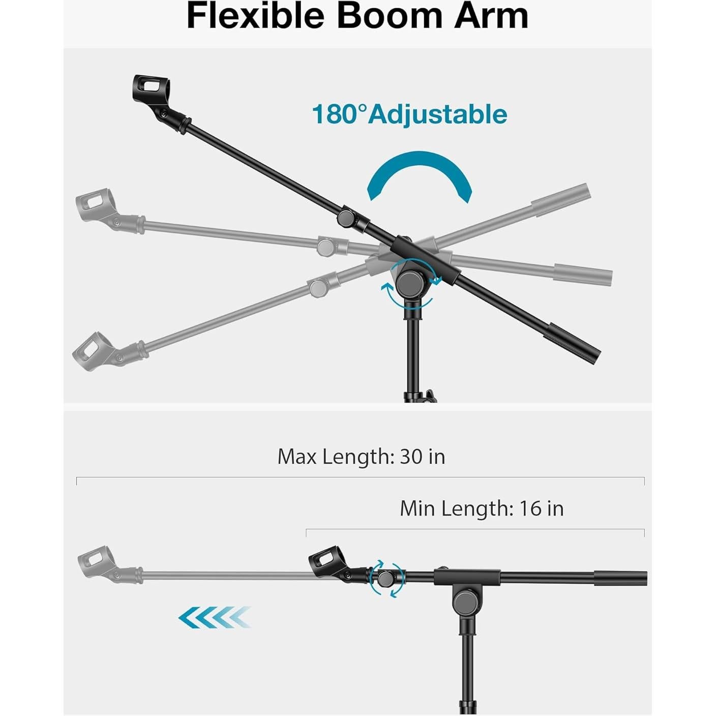 Soporte de Micrófono InnoGear Ajustable con Base Redonda 2.04kg