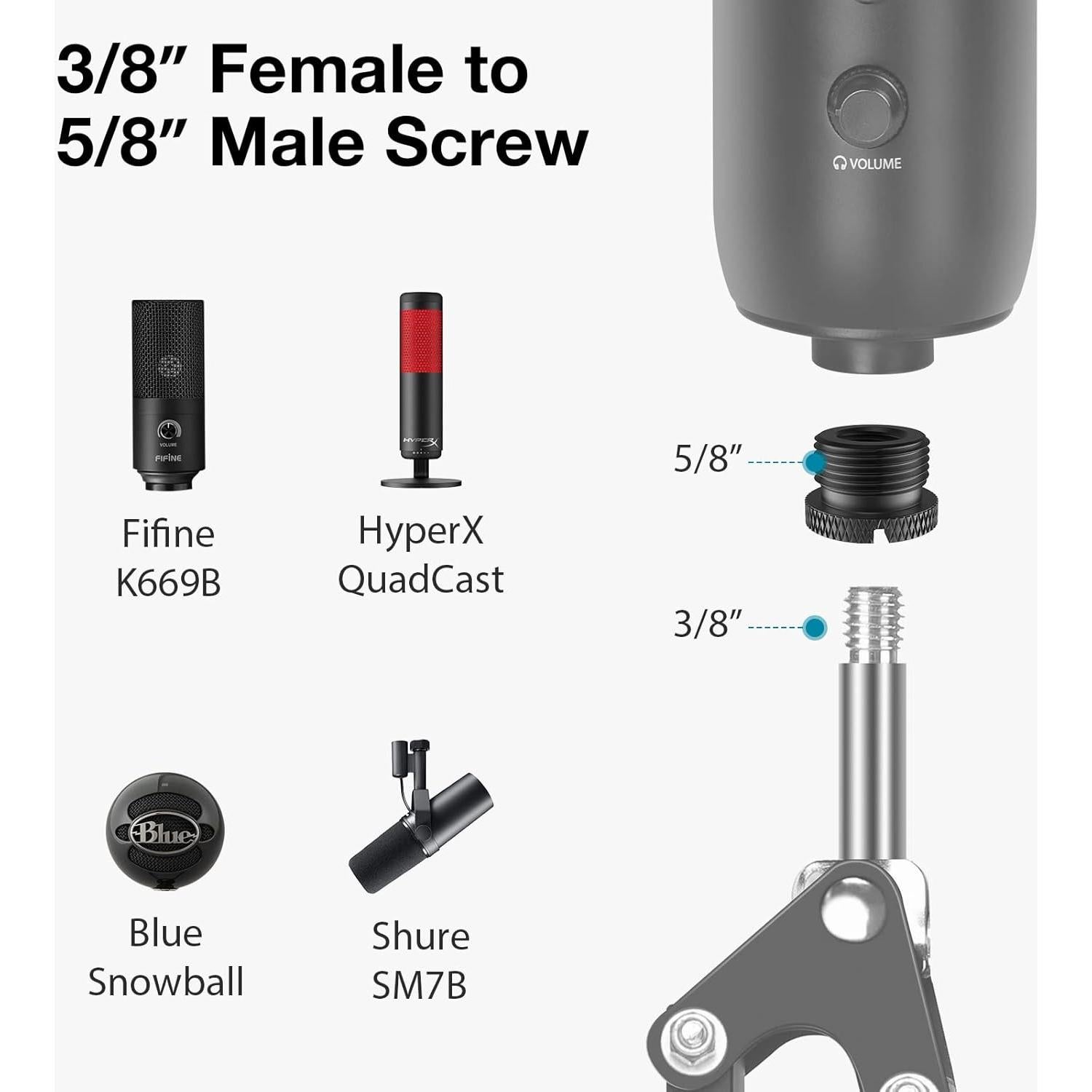 Soporte de Micrófono de Escritorio InnoGear Ajustable 0.6kg