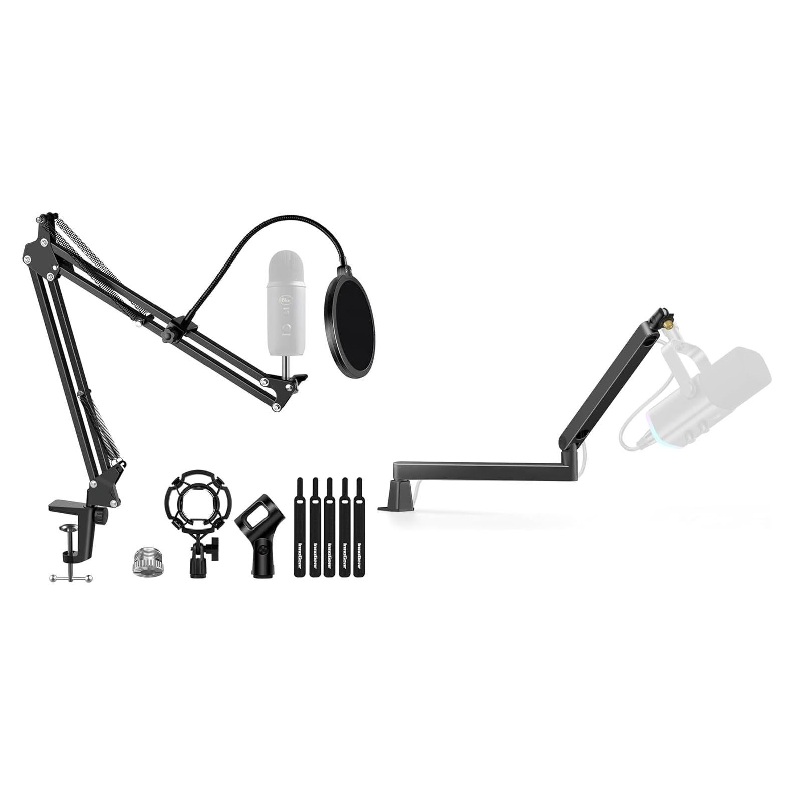 Soporte de Micrófono InnoGear Brazo Ajustable 360° con Filtro Pop
