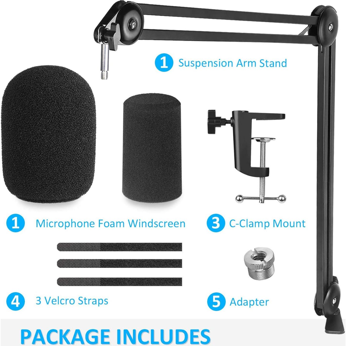 Brazo de Boom para Micrófono YOUSHARES con Filtro Pop y Soporte