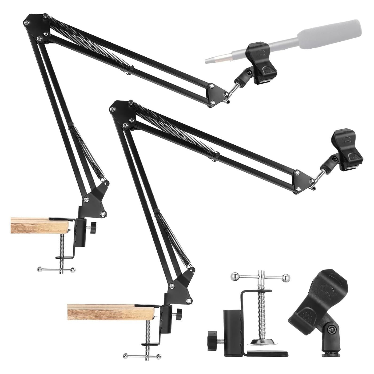 Soporte de Micrófono Leinuosen 2 Pcs con Abrazadera 89 cm