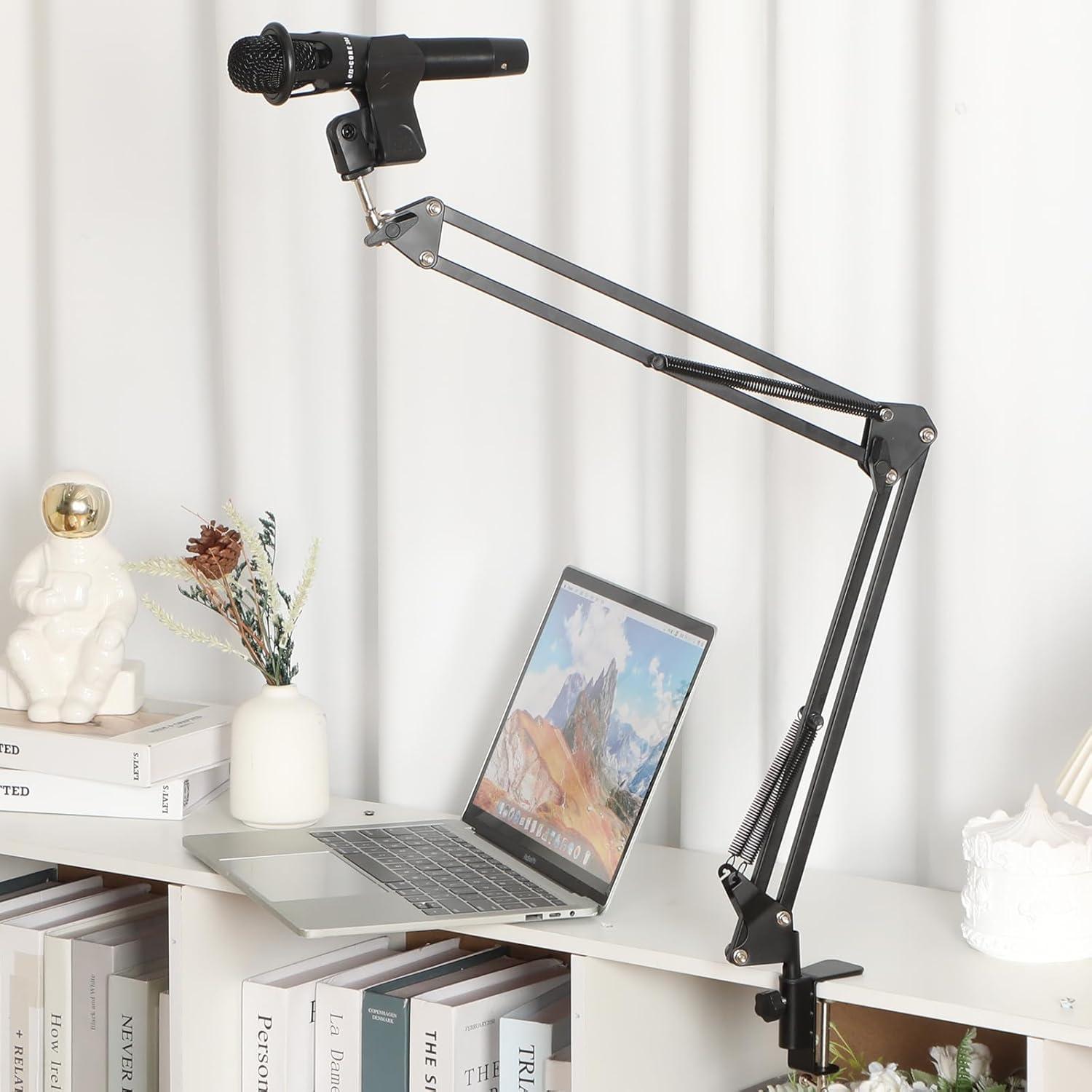 Soporte de Micrófono Leinuosen 2 Pcs con Abrazadera 89 cm