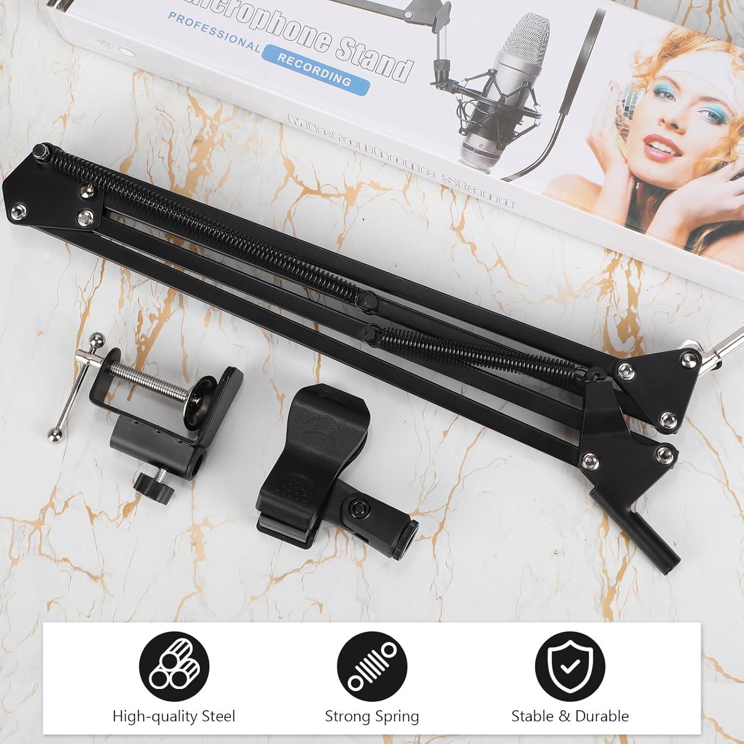 Soporte de Micrófono Leinuosen 2 Pcs con Abrazadera 89 cm