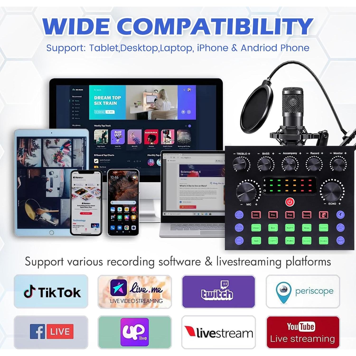 Paquete de Podcast ALSO GO para 2 Personas, Micrófonos BM-800