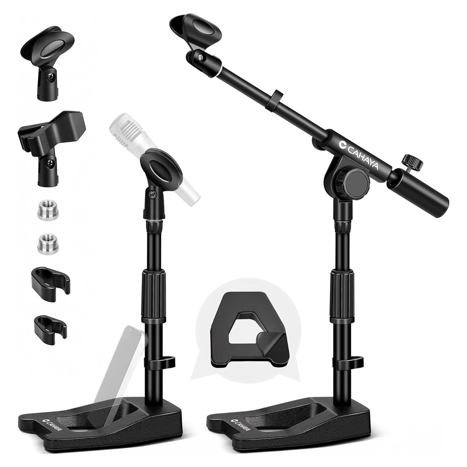 Soporte de Micrófono CAHAYA Ajustable de Escritorio 2 en 1