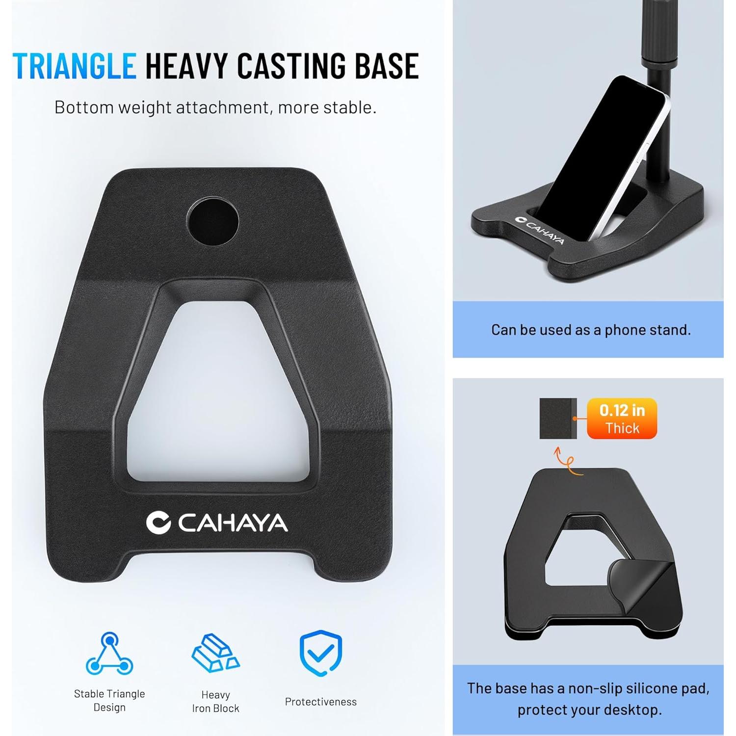 Soporte de Micrófono CAHAYA Ajustable de Escritorio 2 en 1