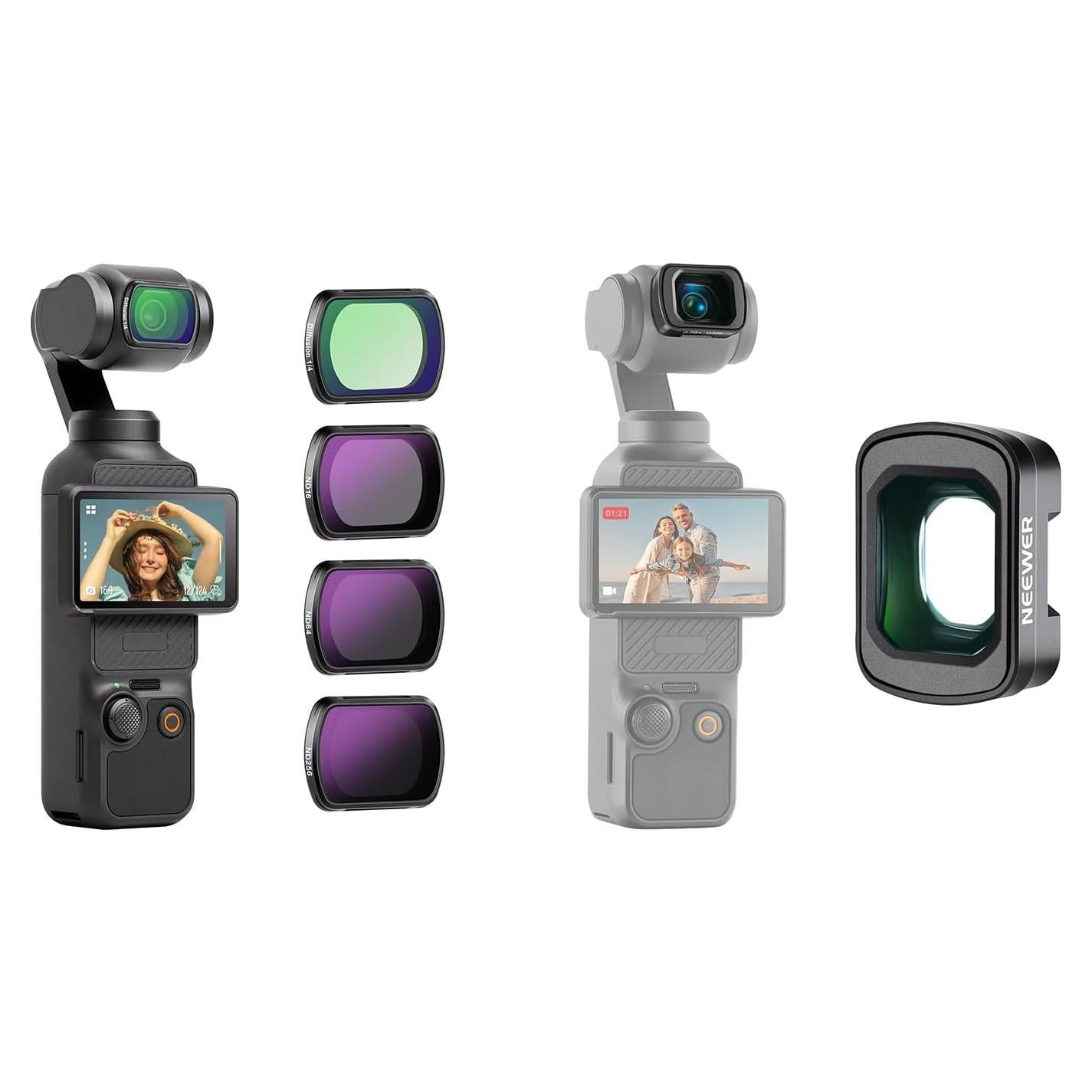 Kit de Filtros ND Magnéticos y Lente Gran Angular NEEWER para DJI OSMO Pocket 3