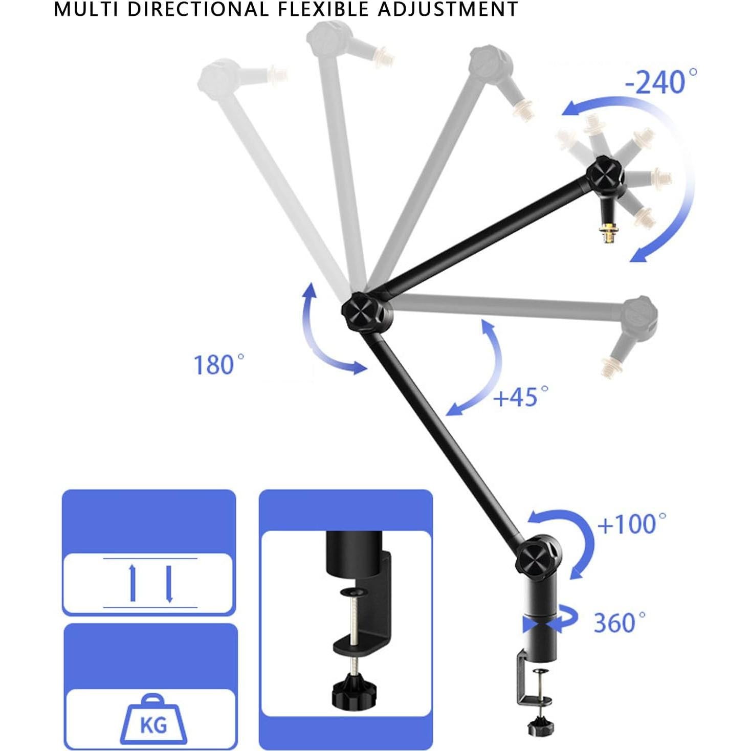 Soporte de Micrófono Boom Arm TOPINCN Ajustable 1.86 kg