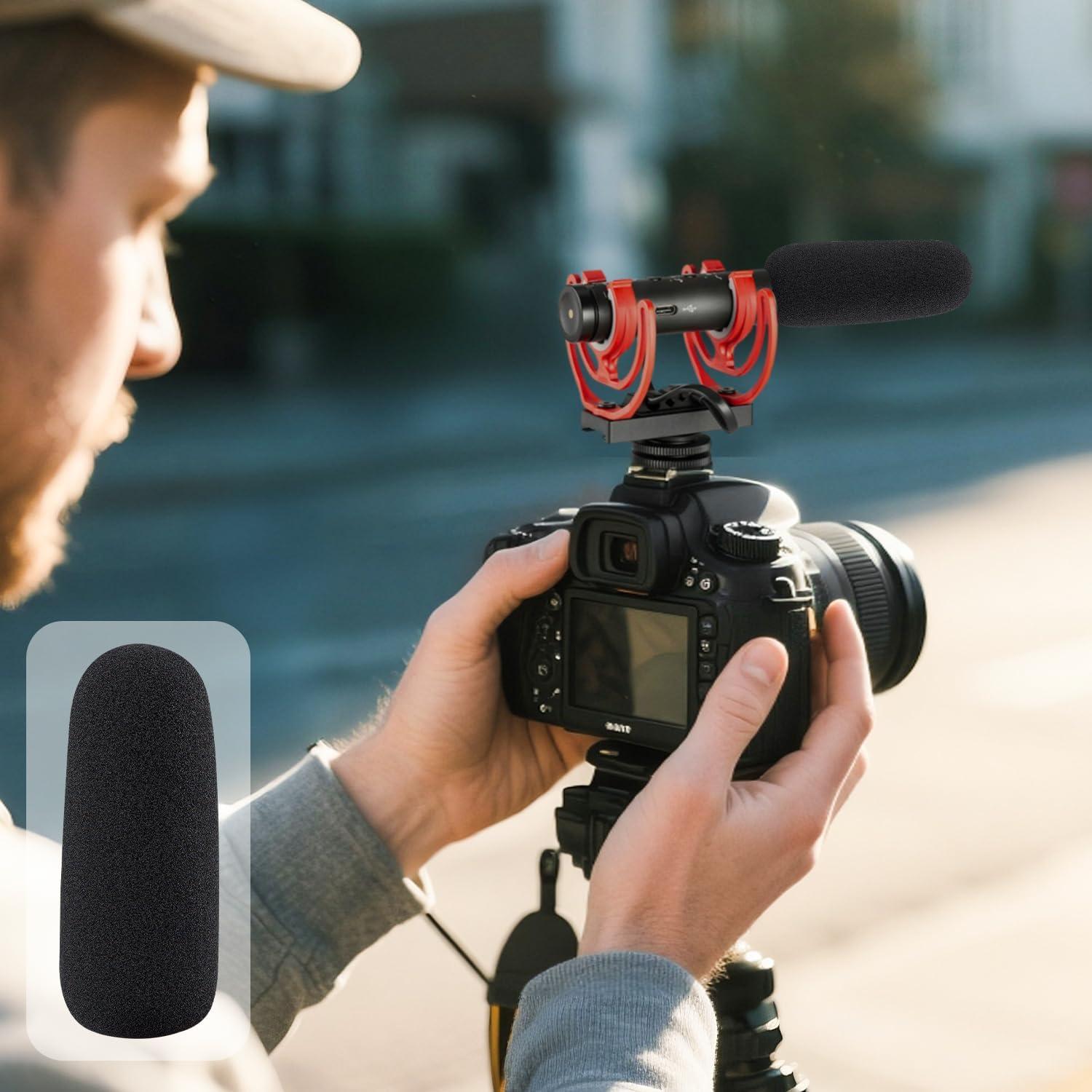 Filtros Pop para Micrófonos SOULWIT - 2 Pcs Espuma Negra