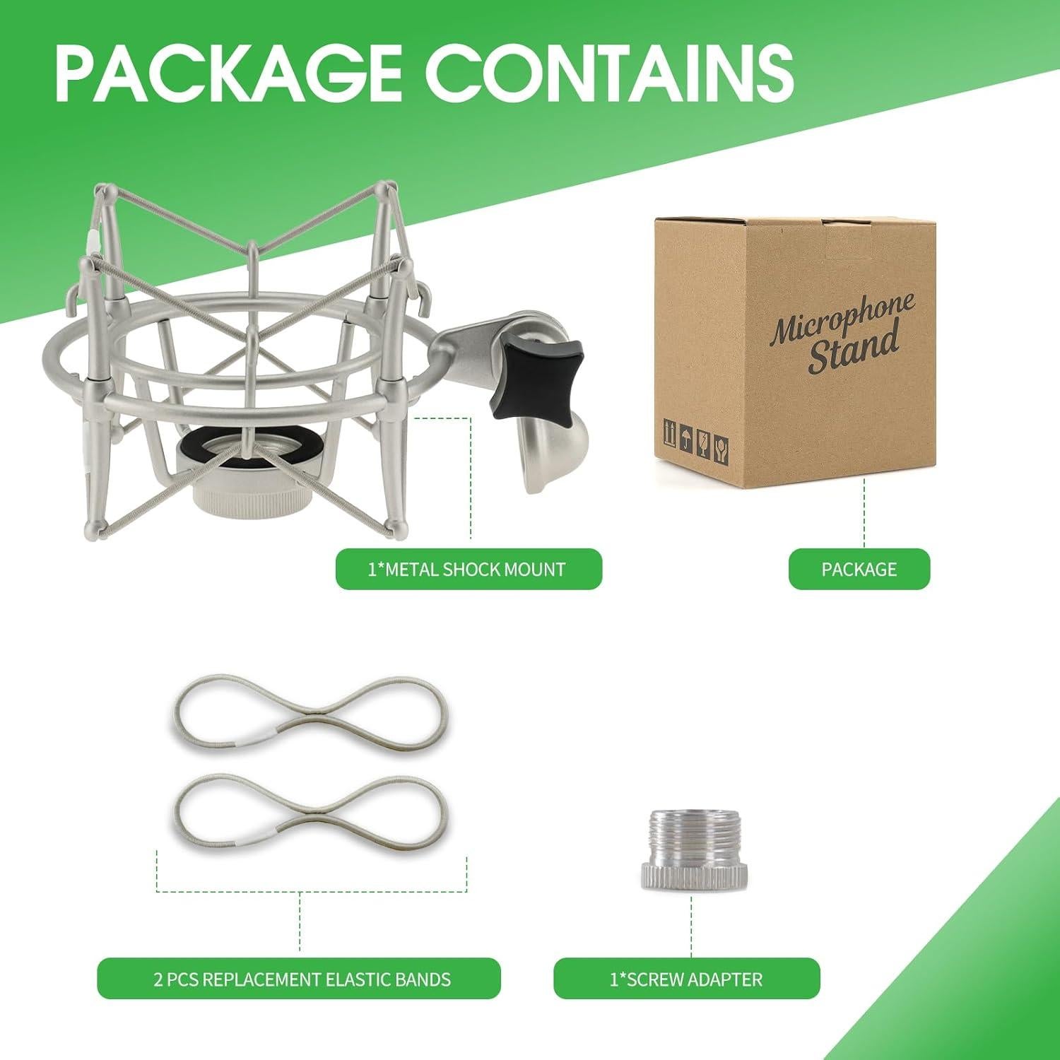 Soporte de micrófono ZibugZag con amortiguación - Compatible Neumann TLM