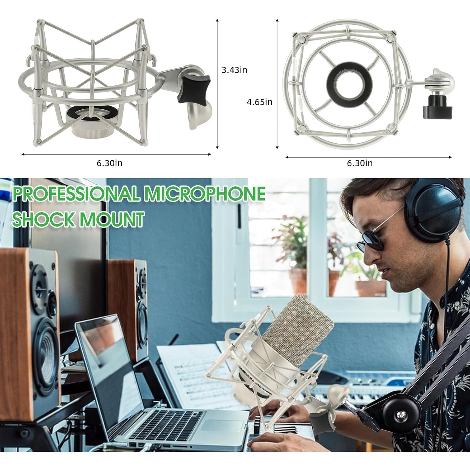 Soporte de micrófono ZibugZag con amortiguación - Compatible Neumann TLM