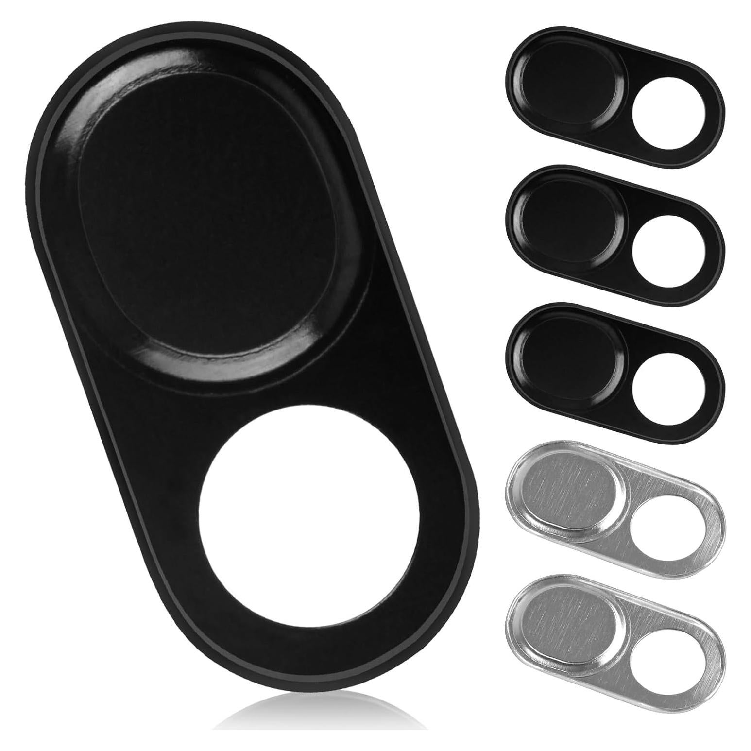 6 Pack Laptop Camera Cover Slide, 0.023 Inch Ultra-Thin Webcam Cover, Phone Camera Cover Fits Most Laptop, Desktop, PC, Tablet, Smartphone(Black and Silver)