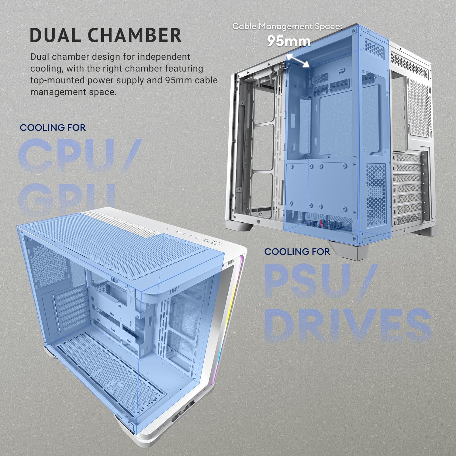 Caja PC Antec C5 Curve ARGB, Vidrio Templado, 4 Ventiladores 120mm