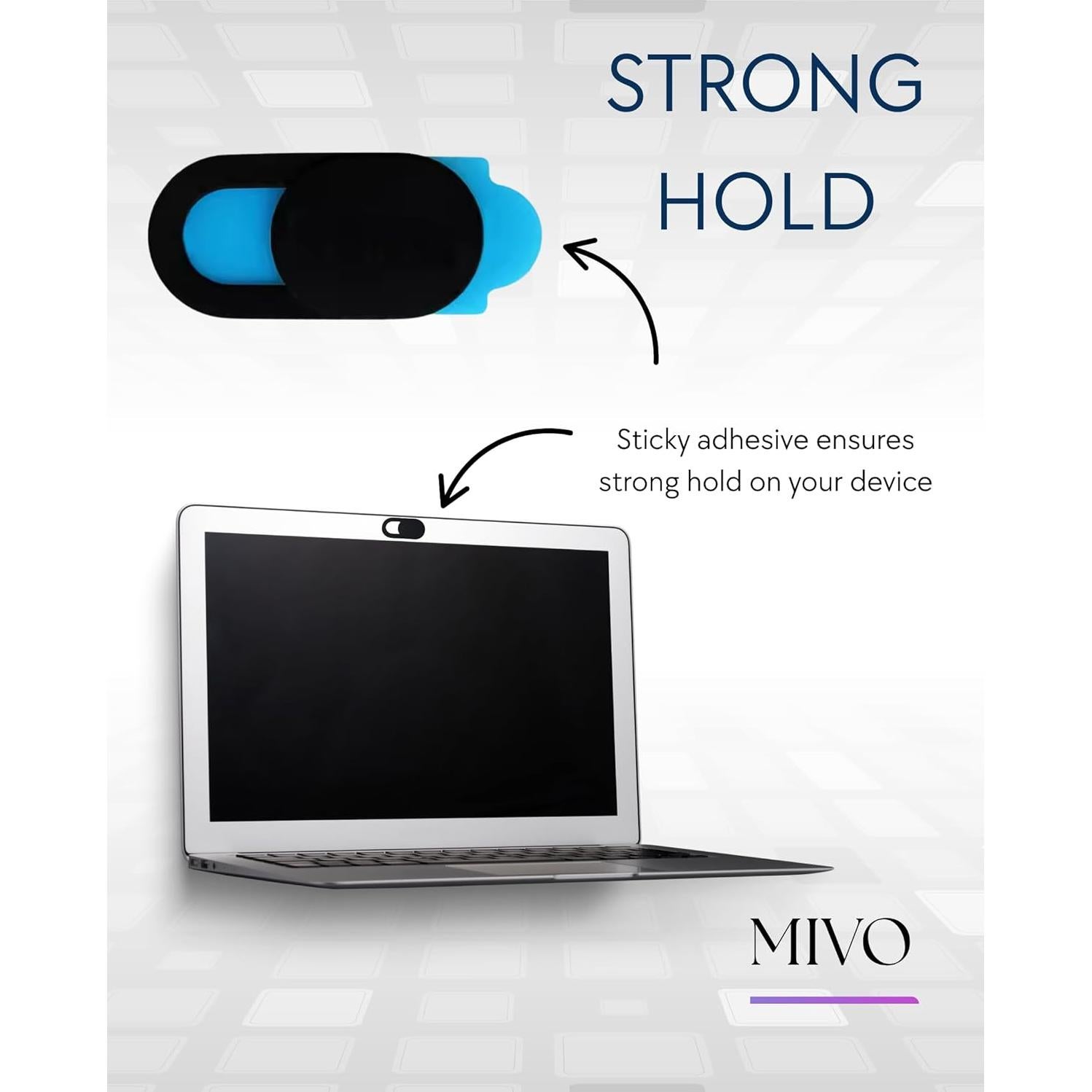 Cubierta de Webcam Deslizante Mivo - Paquete de 5, Ultra Delgado