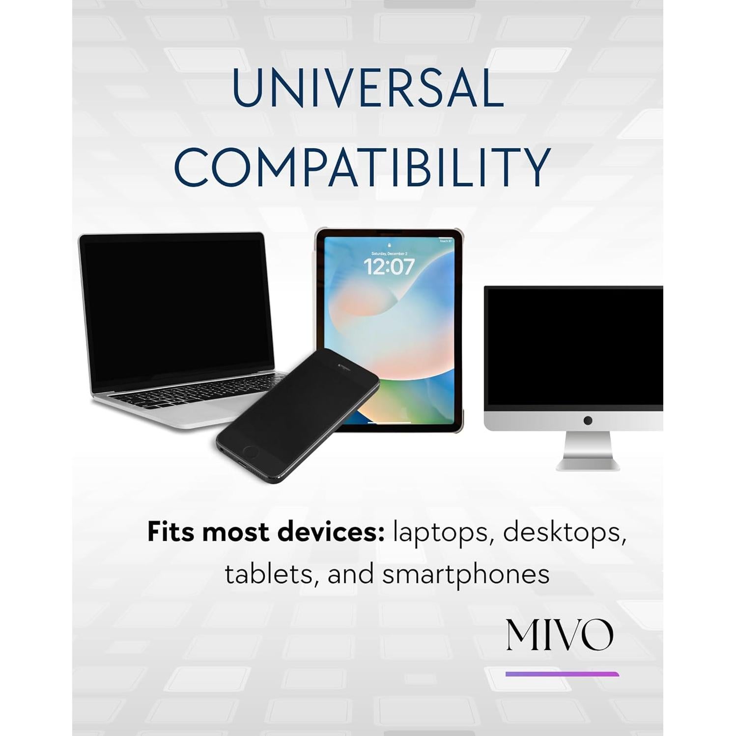 Cubierta de Webcam Deslizante Mivo - Paquete de 5, Ultra Delgado