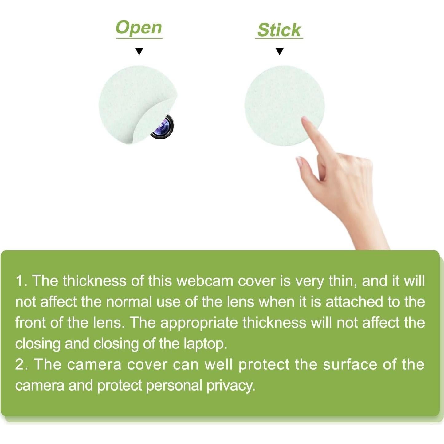 Cubierta de Webcam MECCANIXITY 0.3mm Blanca 12 Paquete